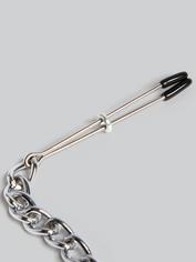 DOMINIX Deluxe Nipple Tweezers and Clit Clamp with Chain, Silver, hi-res