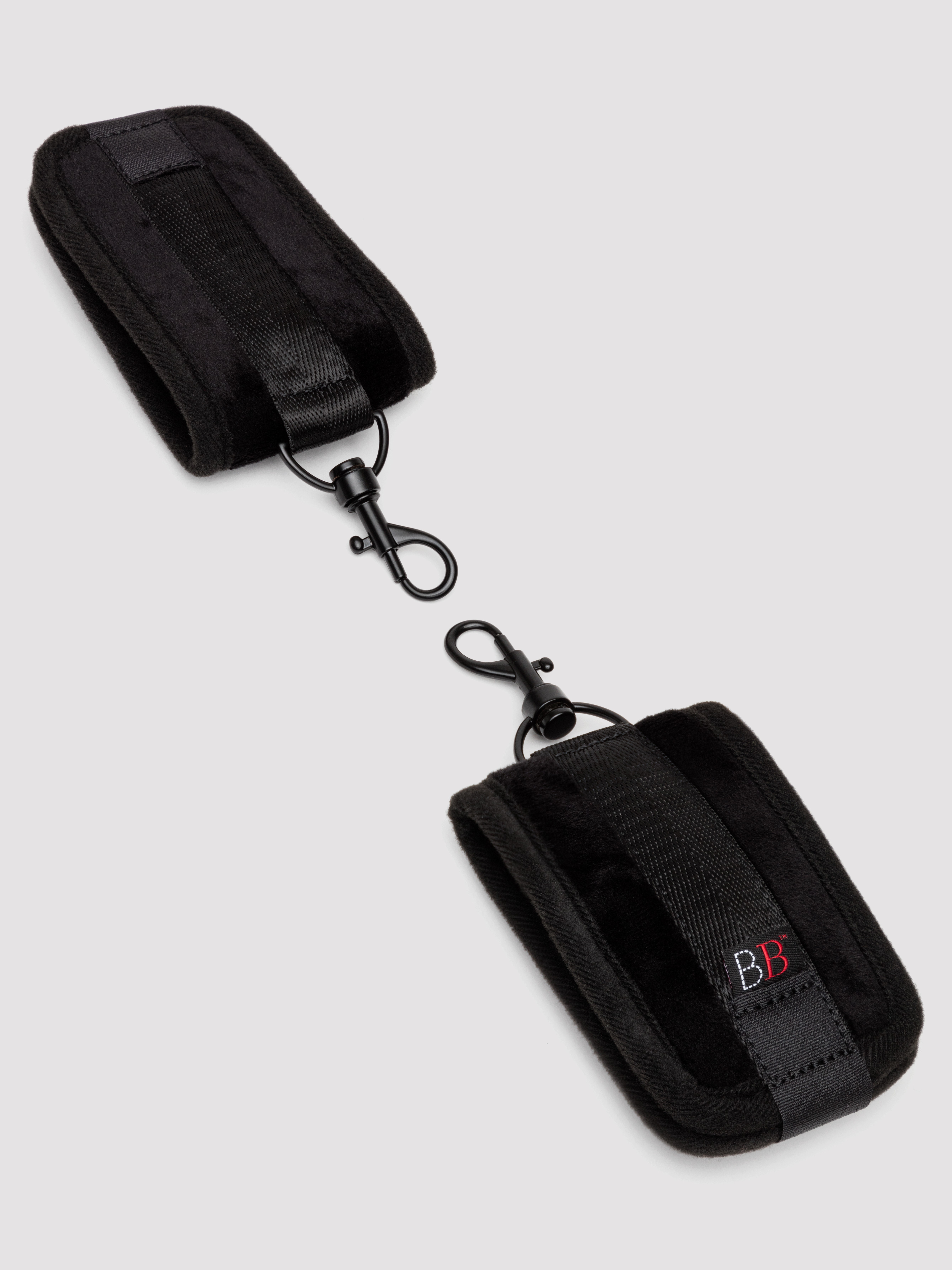 Bondage Boutique Soft Handcuffs, Black, hi-res