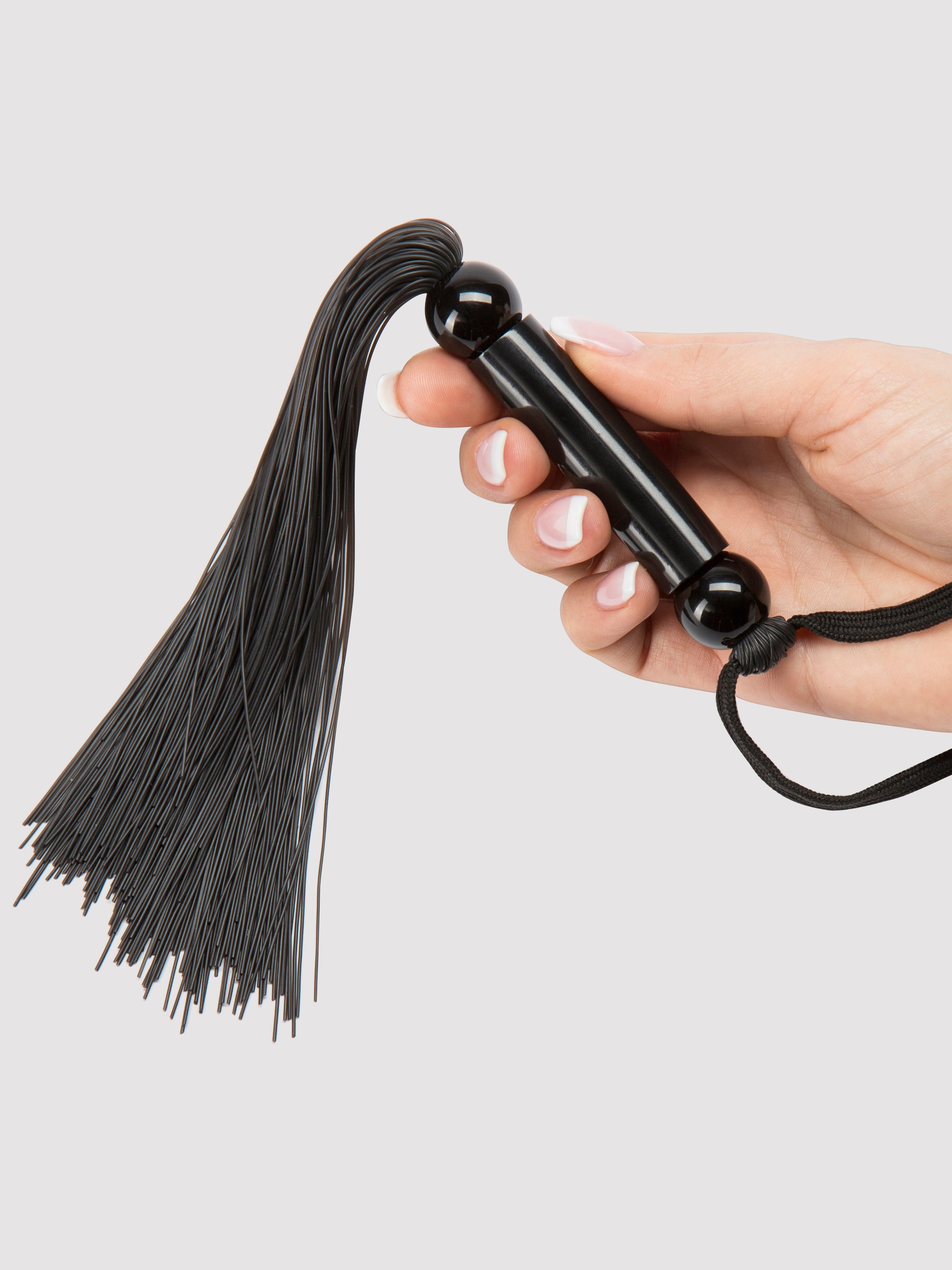 Bondage Boutique Slap 'n' Tickle 10 Inch Rubber Flogger, Black, hi-res