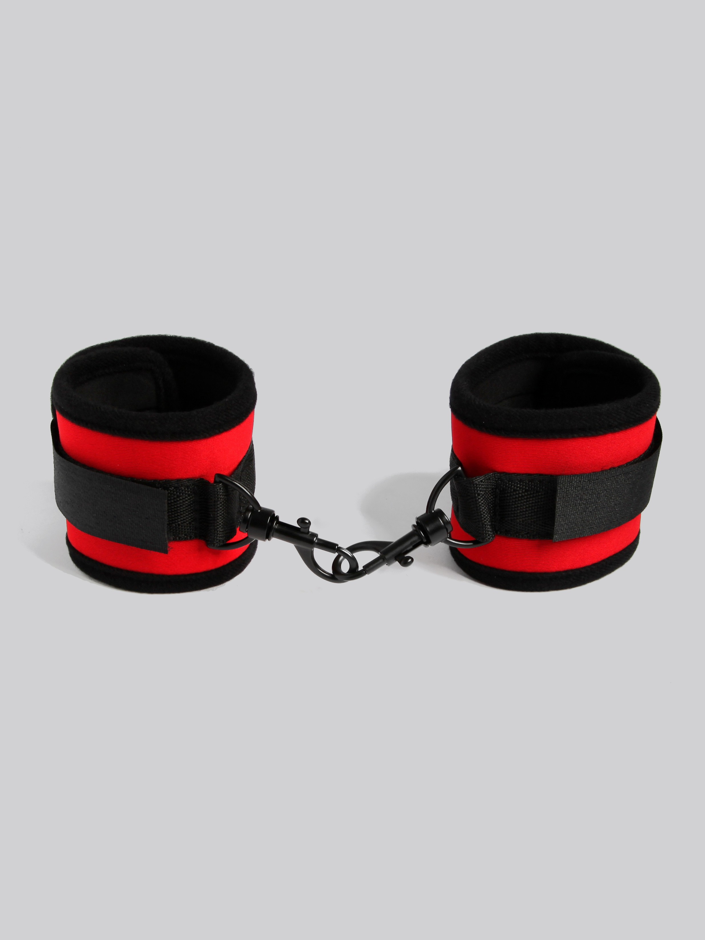 Bondage Boutique Soft Ankle Cuffs, Red, hi-res