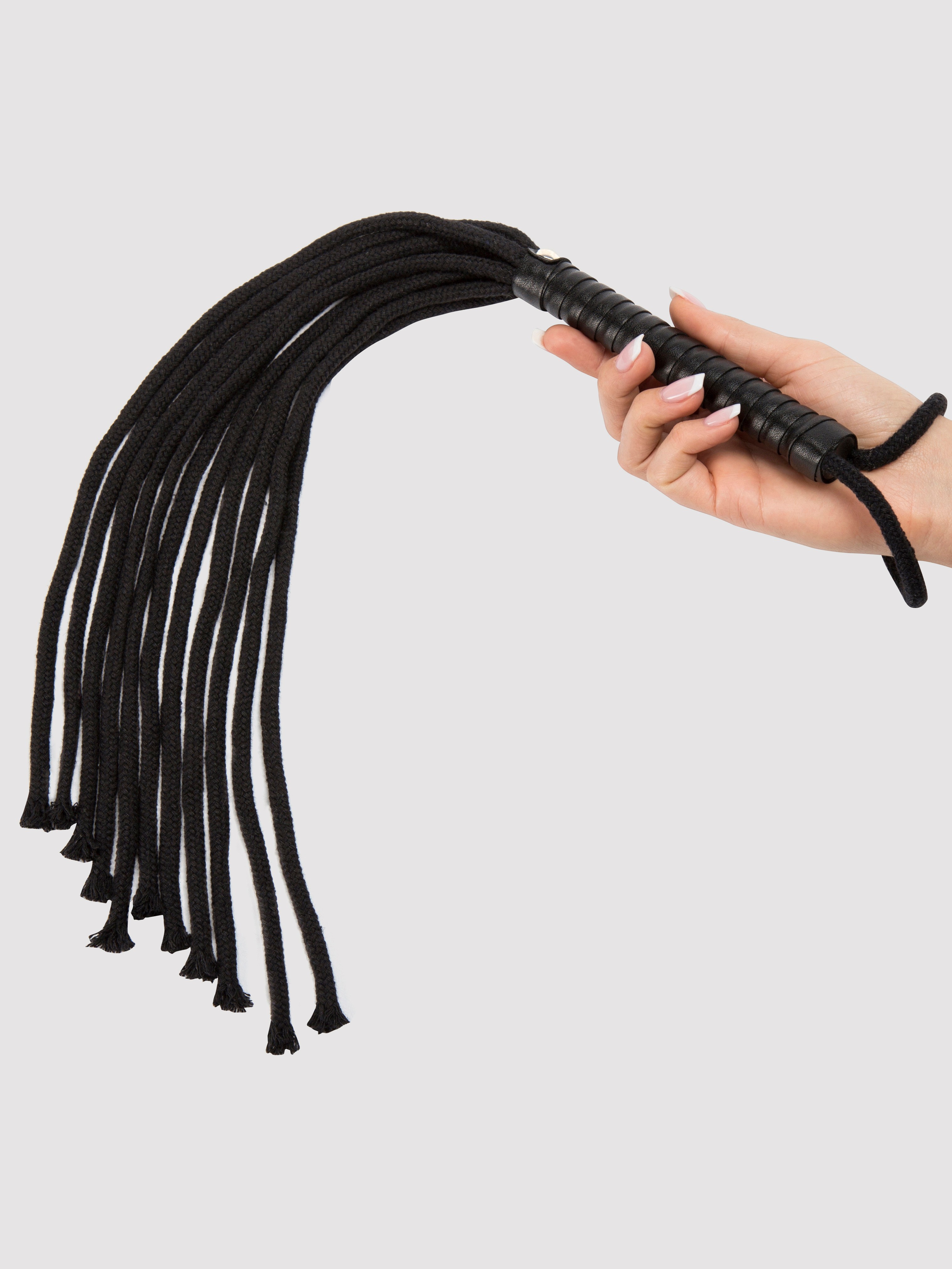 Bondage Boutique Soft Rope Flogger, Black, hi-res