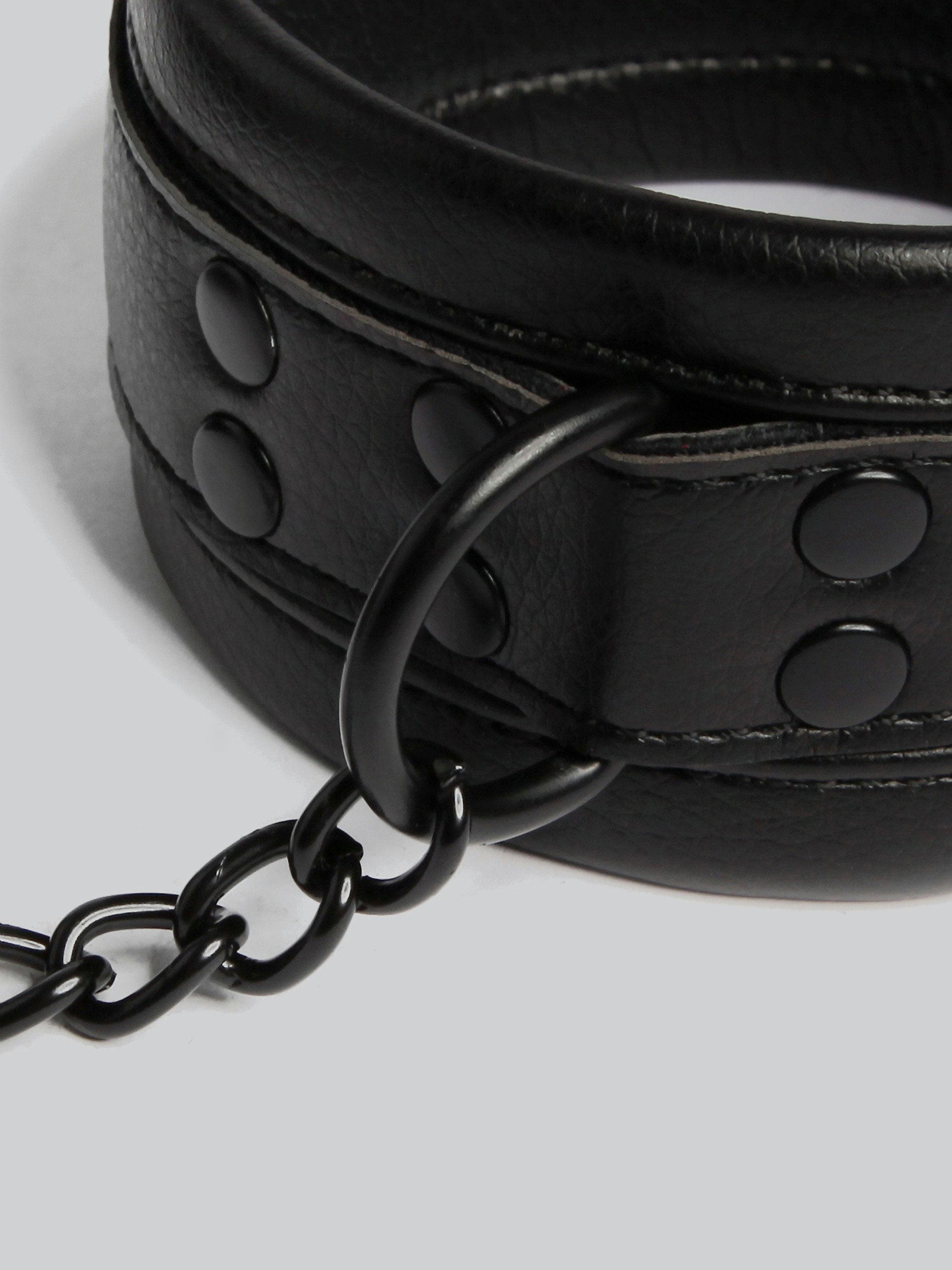 Bondage Boutique Faux Leather Ankle Cuffs, Black, hi-res