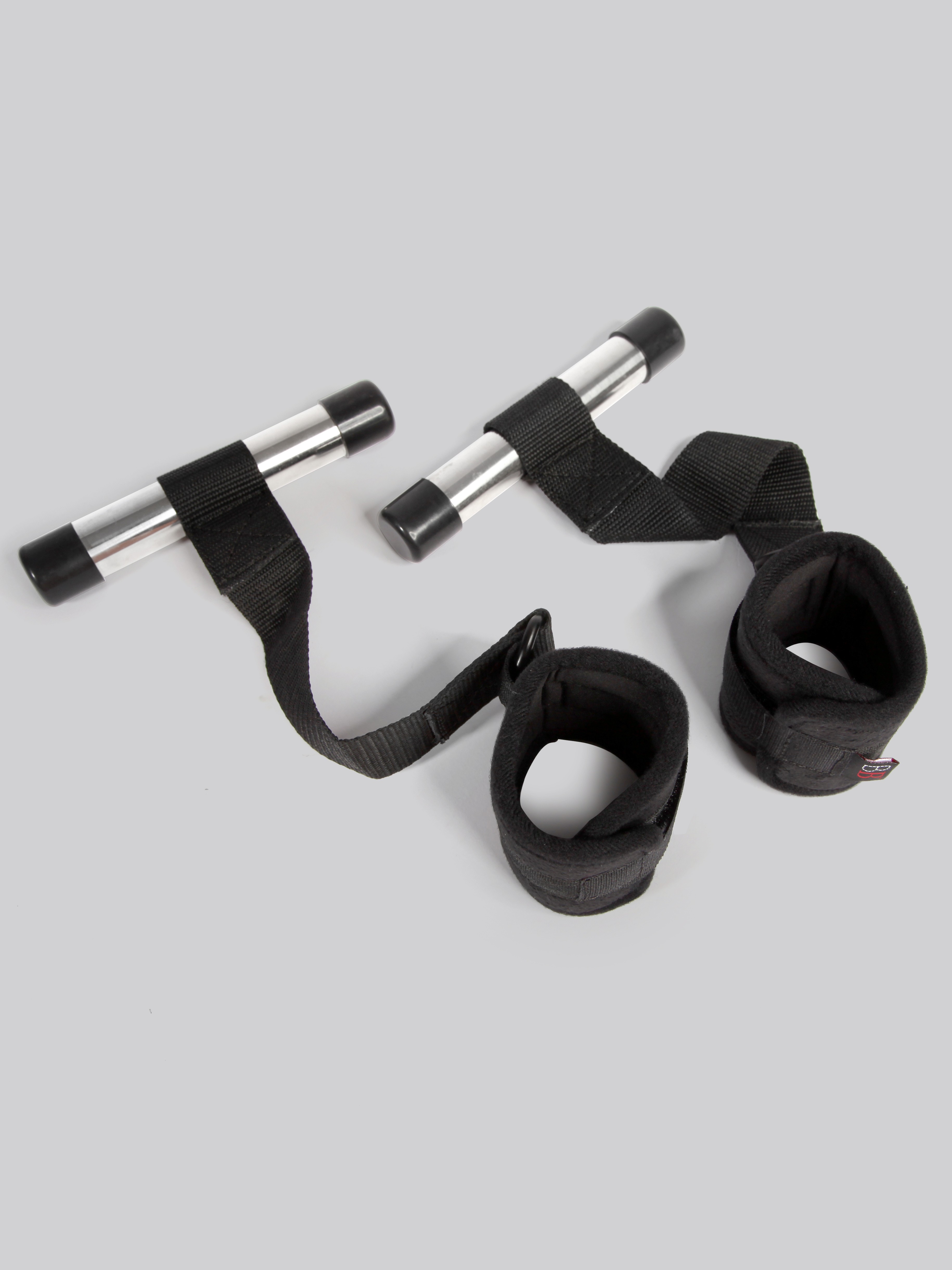 Bondage Boutique Soft Over-The-Door Handcuffs, Black, hi-res