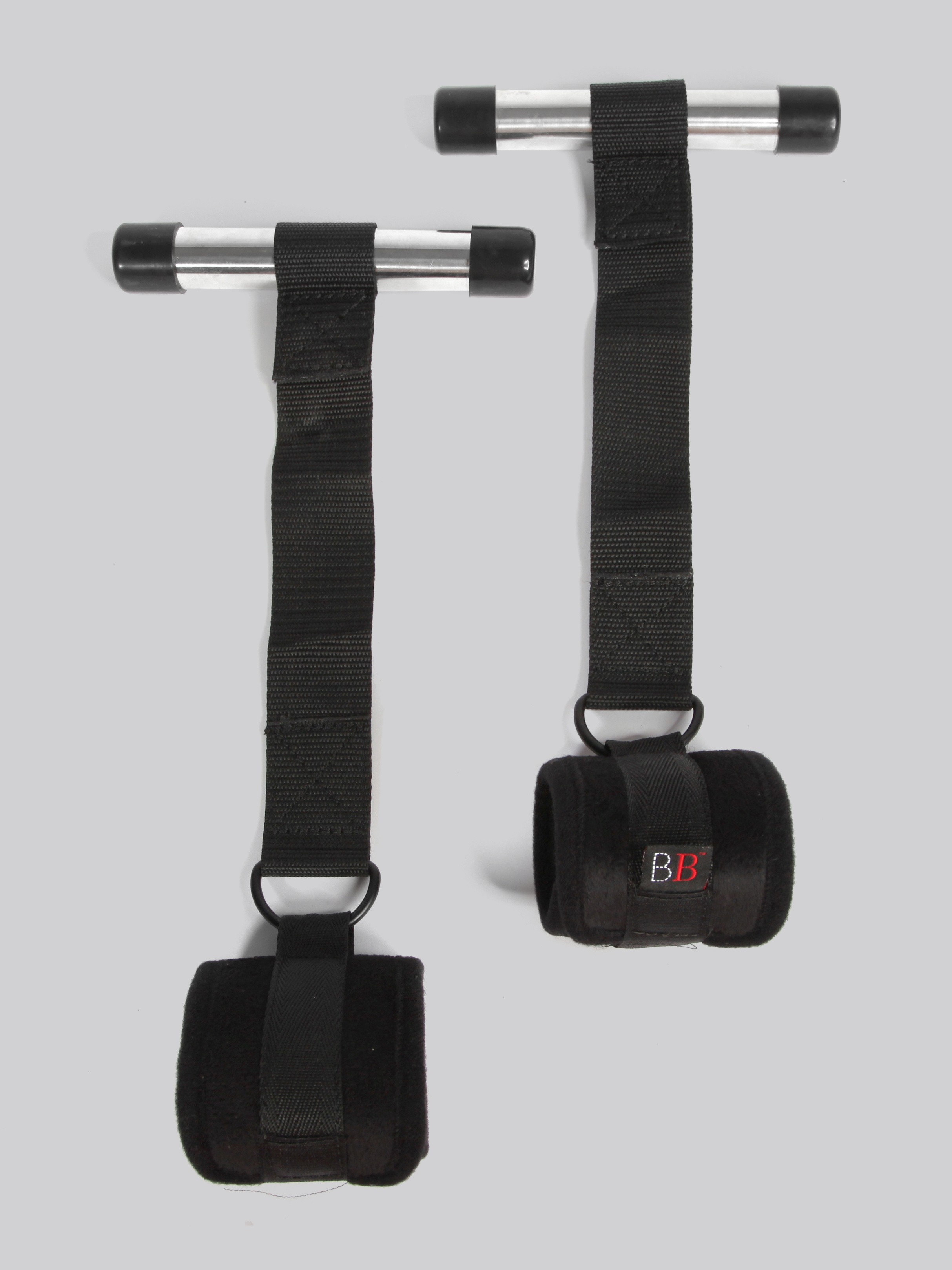 Bondage Boutique Soft Over-The-Door Handcuffs, Black, hi-res