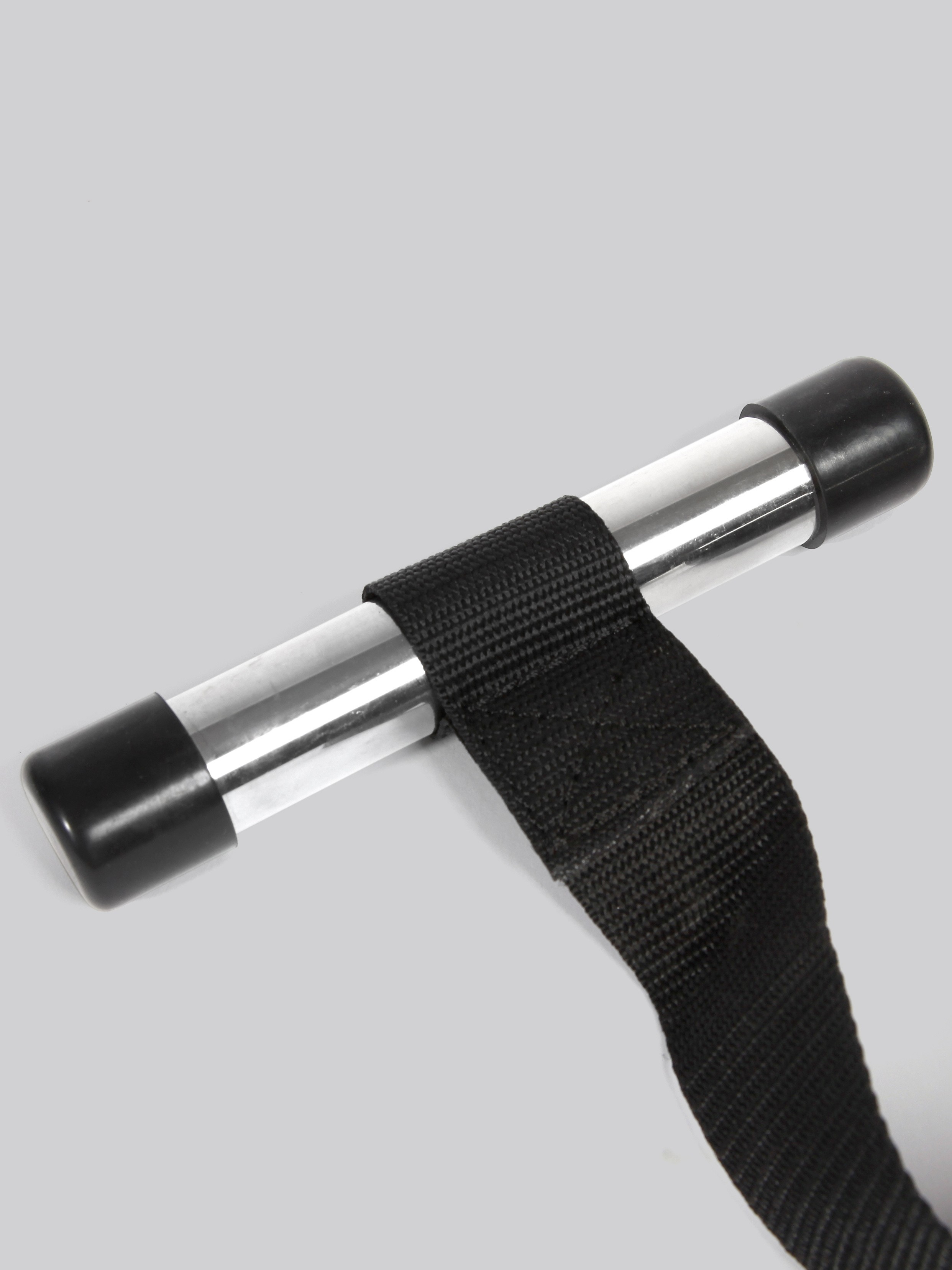 Bondage Boutique Soft Over-The-Door Handcuffs, Black, hi-res