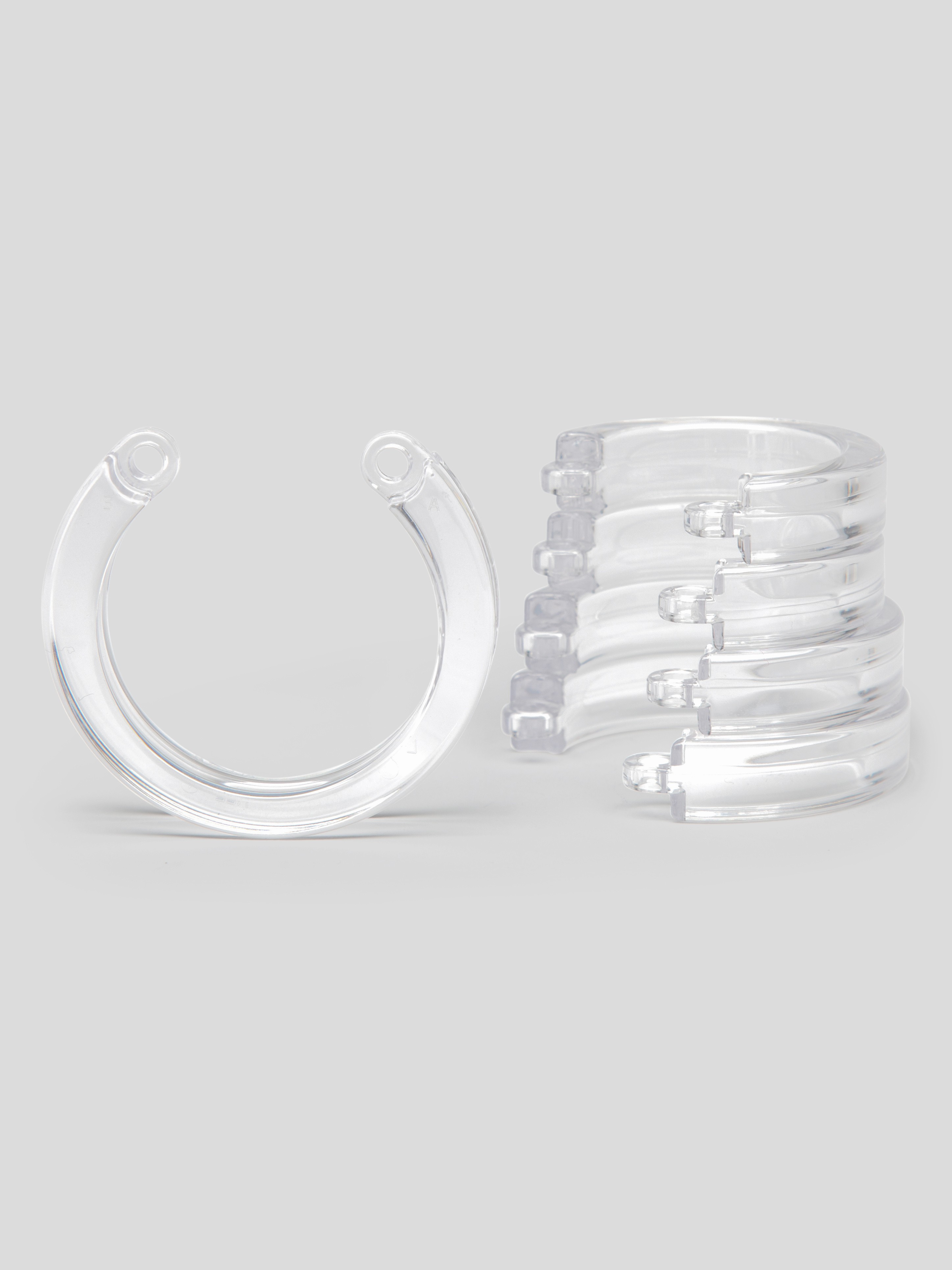 CB-3000 Male Chastity Cage Kit, Clear, hi-res