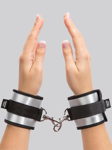 Fifty Shades of Grey Totally His Soft Handcuffs, Silver, hi-res
