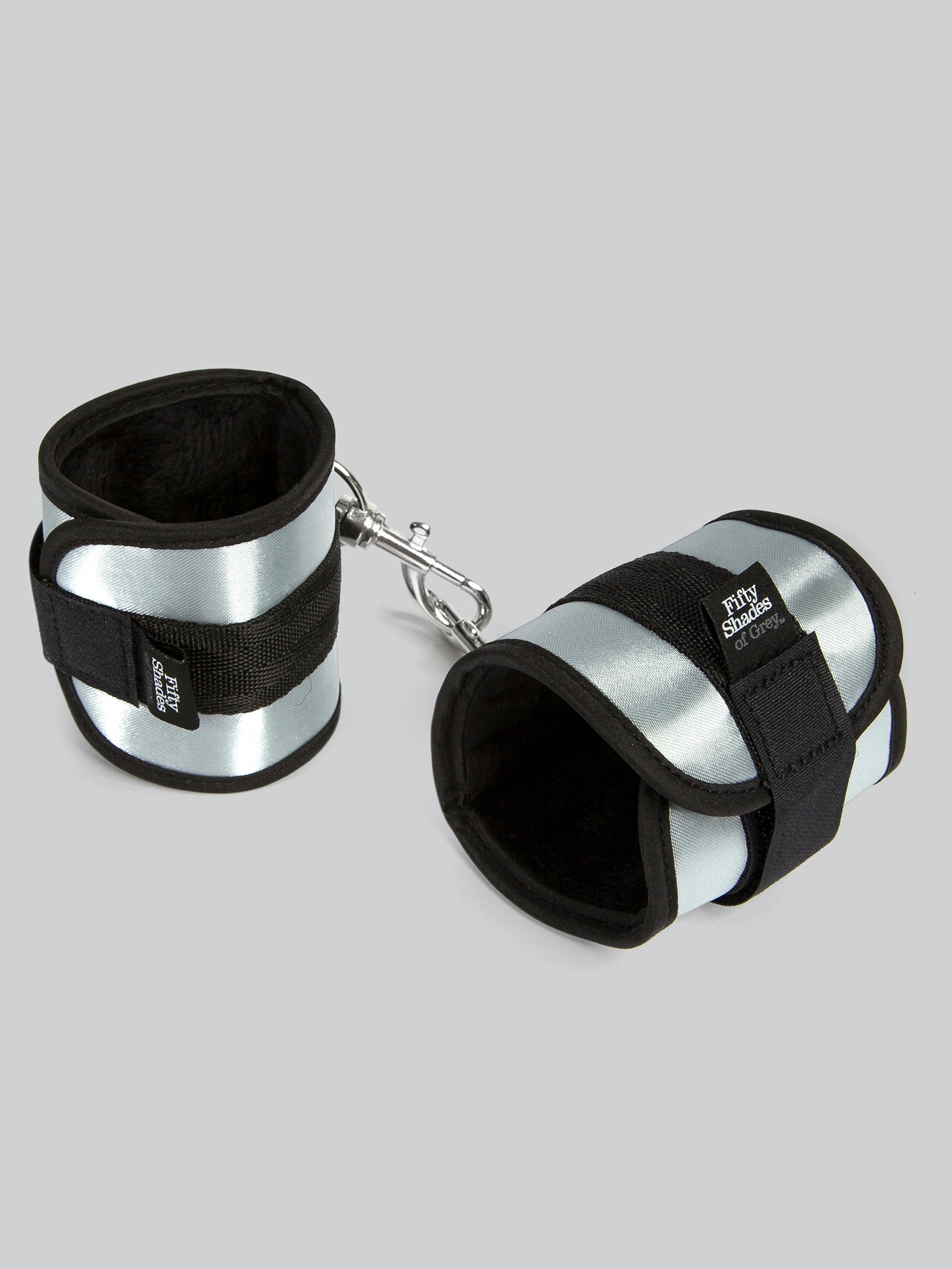 Fifty Shades of Grey Totally His Soft Handcuffs, Silver, hi-res