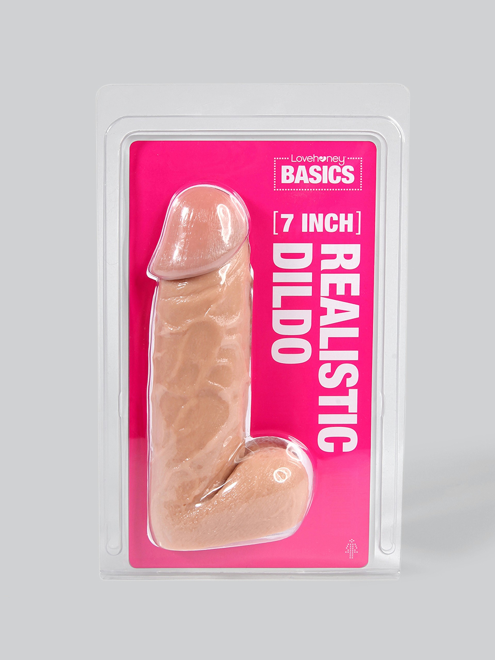 BASICS Extra Girthy Realistic Dildo 7 Inch, Flesh Pink, hi-res
