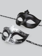 Lot de 2 masques de bal - Masks On - Fifty Shades of Grey, Argenté, hi-res