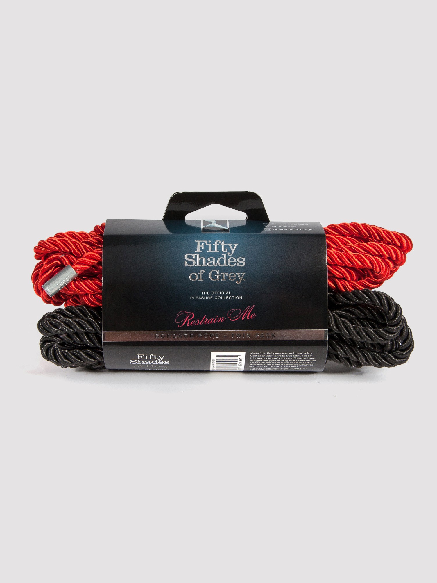 Fifty Shades of Grey Restrain Me Bondage Rope (Twin Pack), Black, hi-res