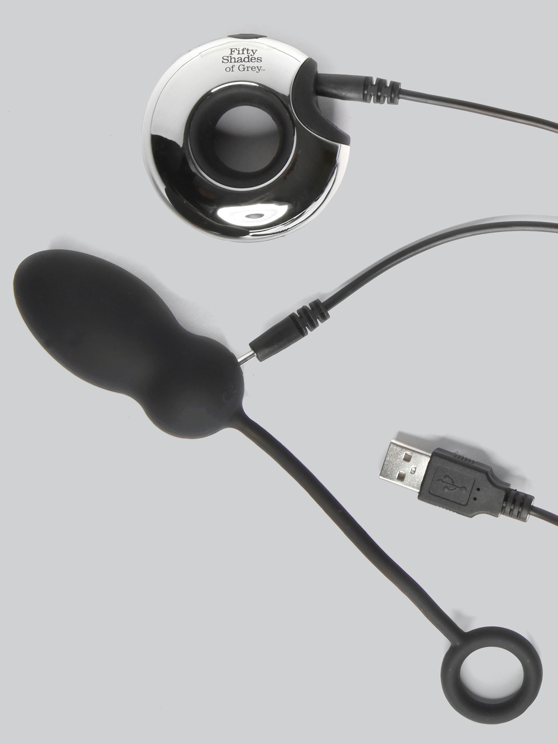 Fifty Shades of Grey Relentless Vibrations Remote Control Egg, Black, hi-res