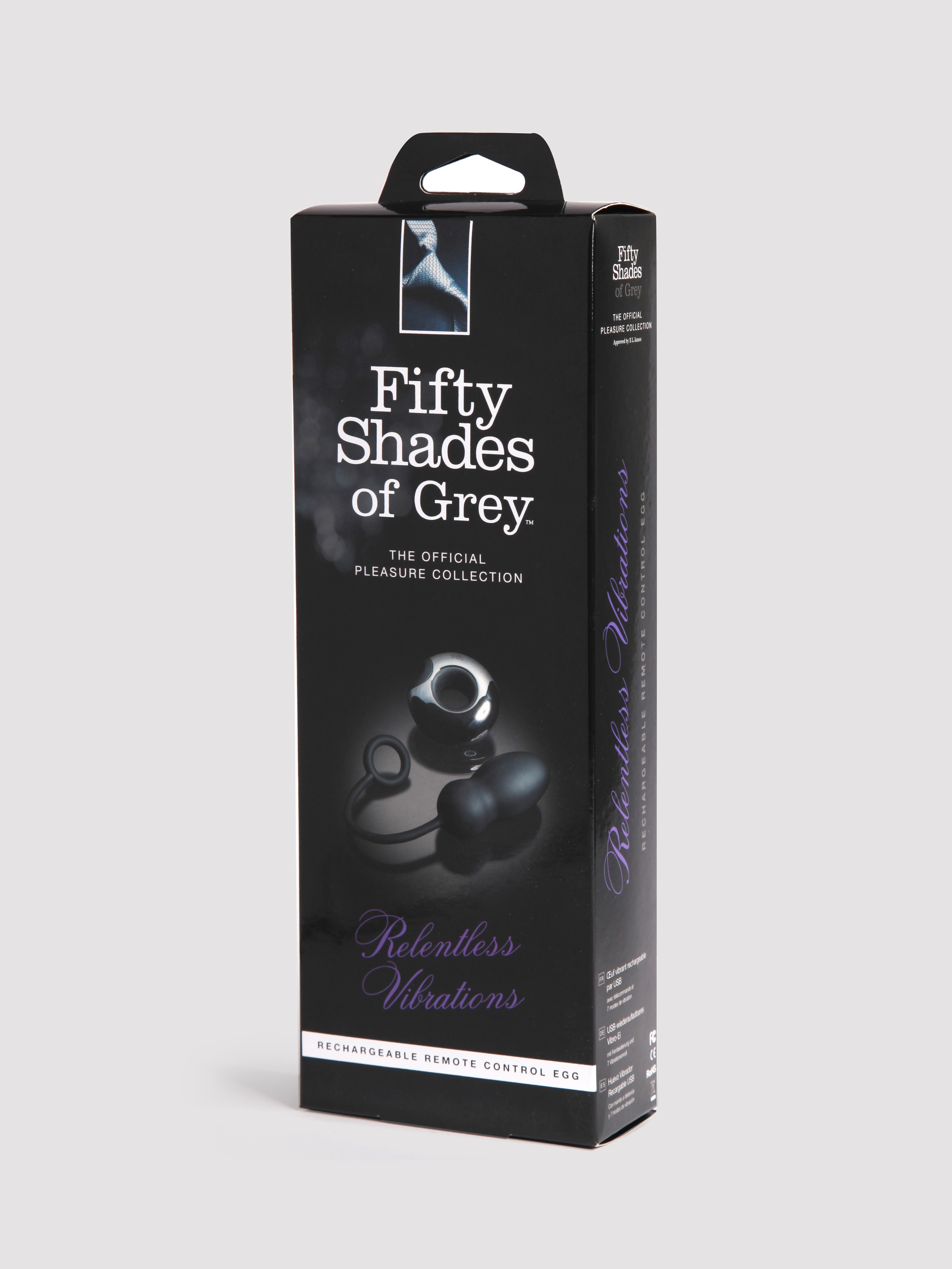 Fifty Shades of Grey Relentless Vibrations Remote Control Egg, Black, hi-res