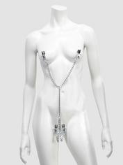 DOMINIX Deluxe Adjustable Labia and Nipple Clamps, Silver, hi-res