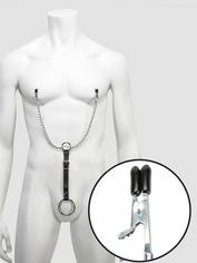 DOMINIX Deluxe Advanced Nipple Clamps with Cock Ring, Black, hi-res