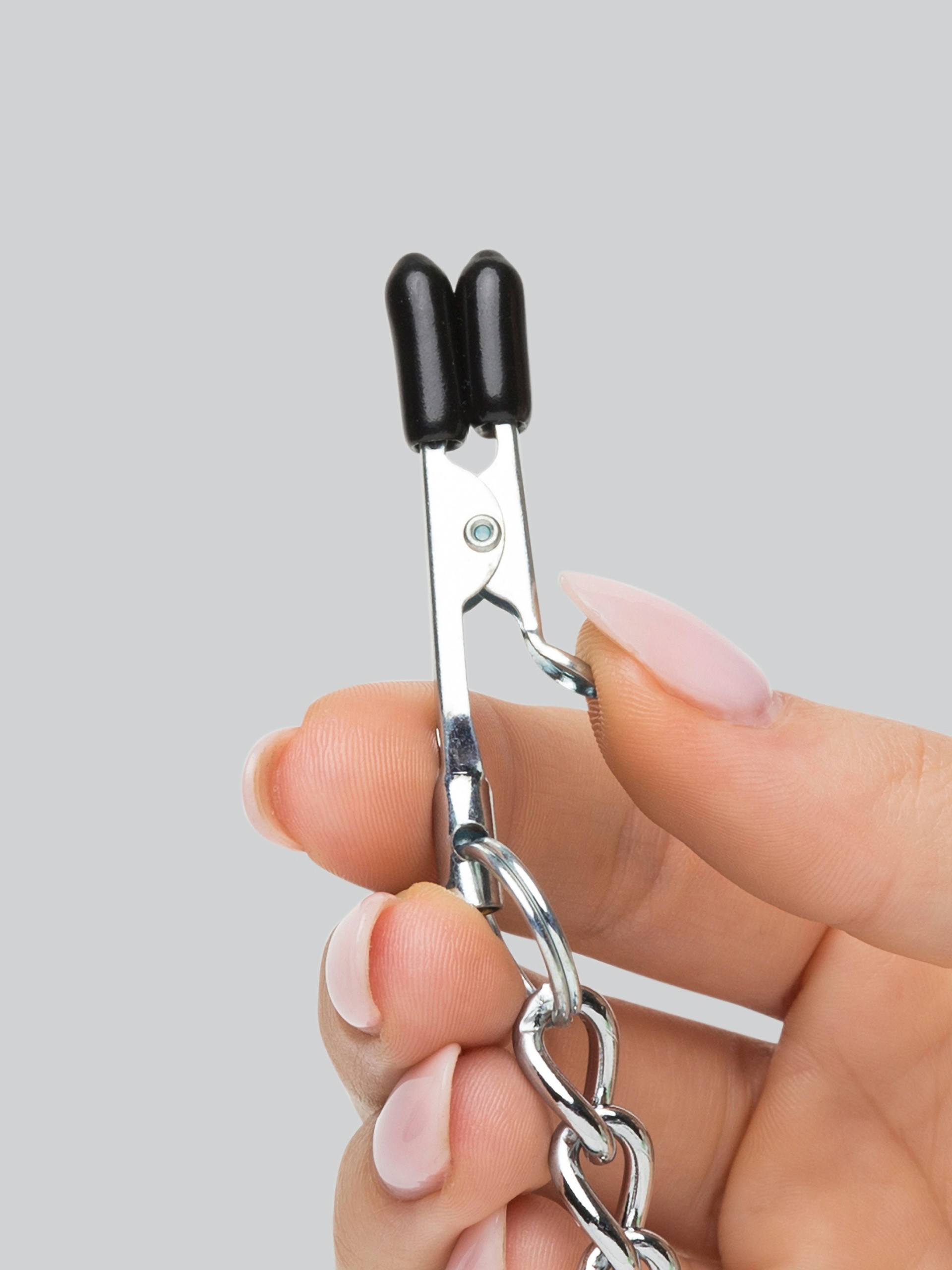 DOMINIX Deluxe Advanced Nipple Clamps with Cock Ring, Black, hi-res