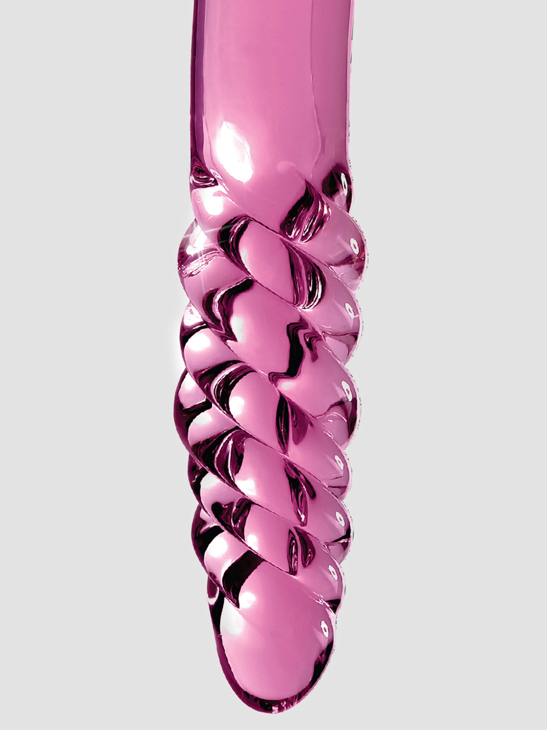 Icicles No 57 Realistic Double Ended Glass Dildo, Pink, hi-res