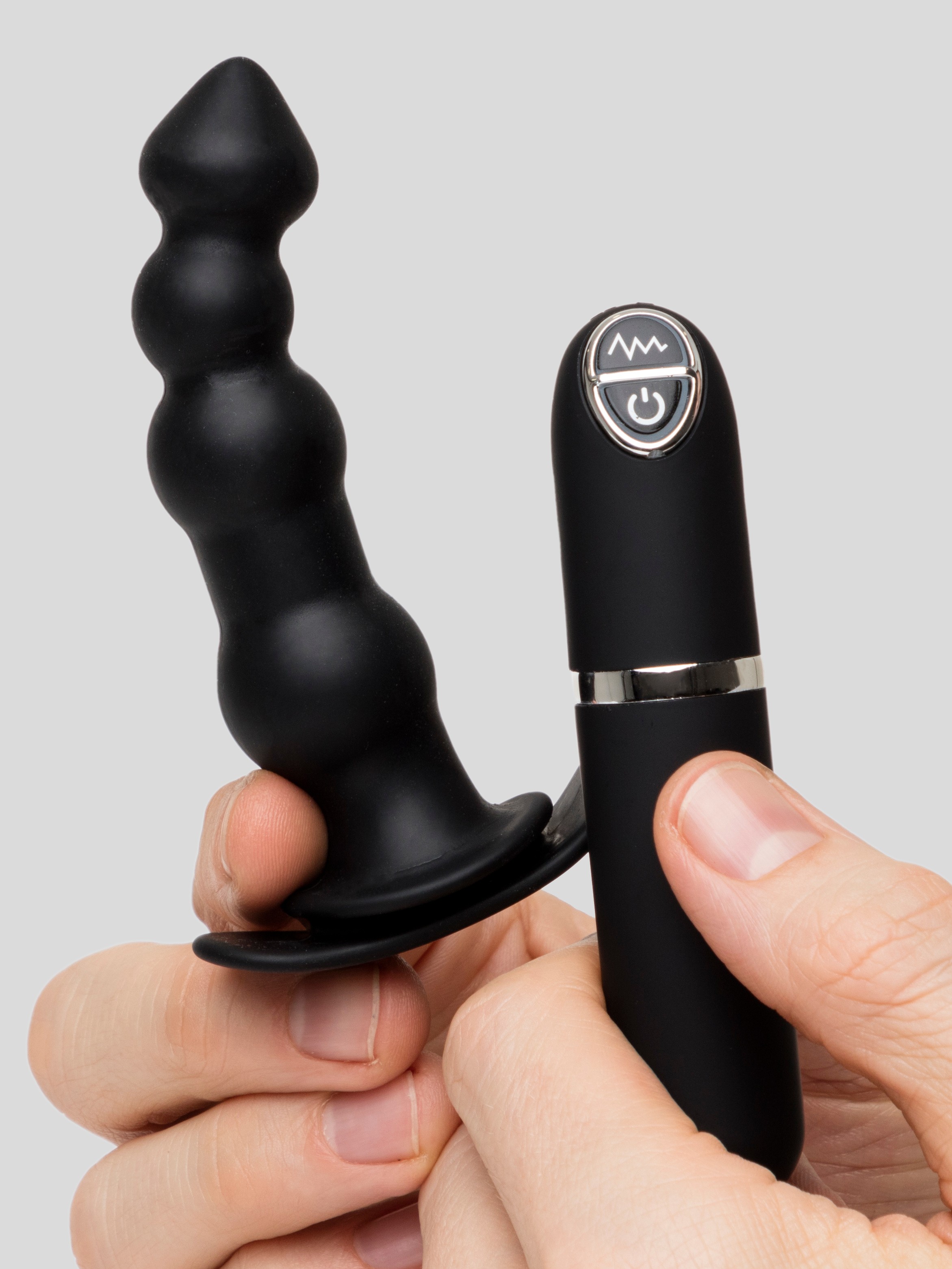 Dash 10 Function Silicone Vibrating Butt Plug 4 Inch, Black, hi-res