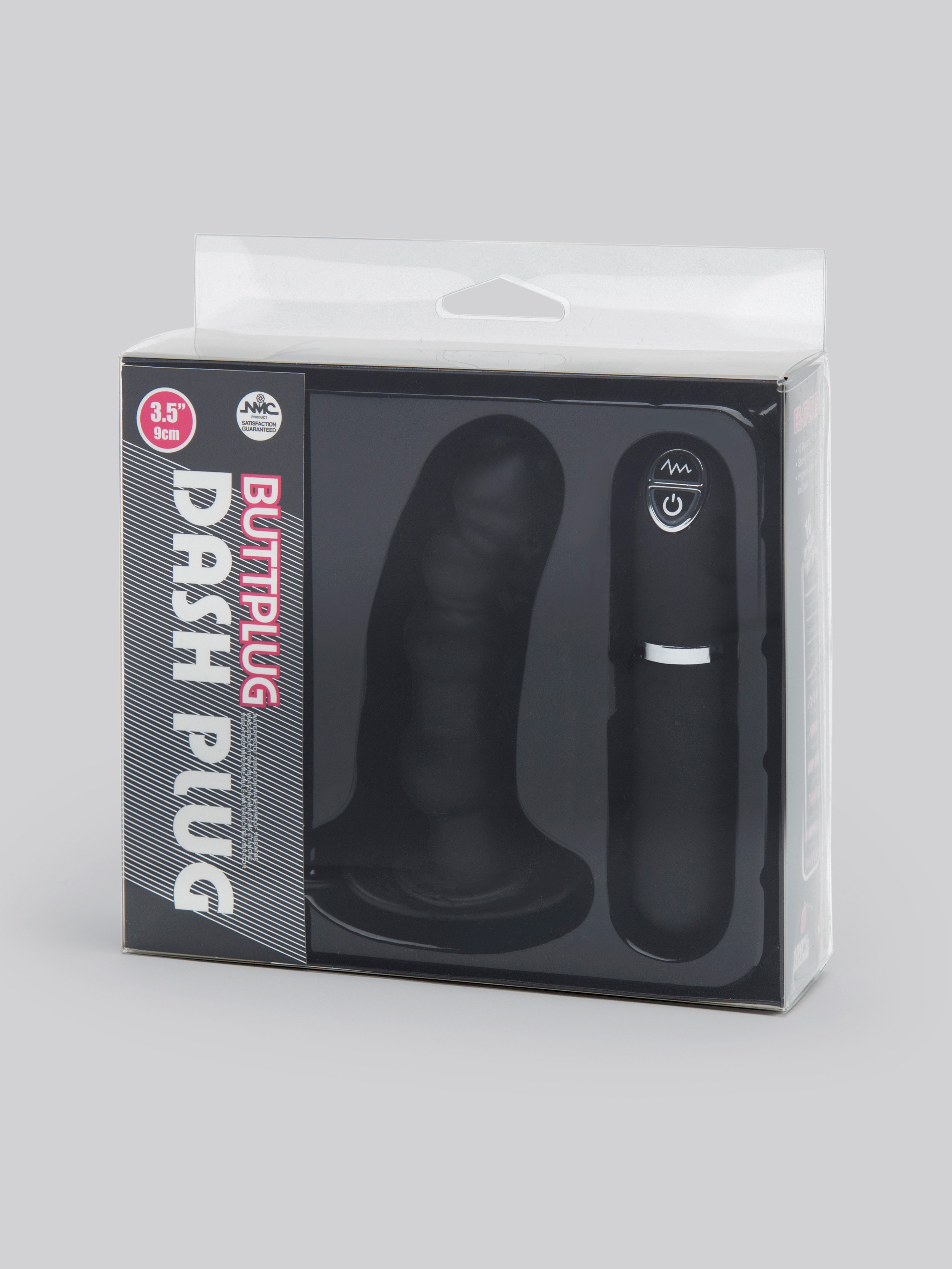 Dash 10 Function Silicone Vibrating Butt Plug 4 Inch, Black, hi-res