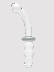 Lovehoney Ribbed G-Spot Sensual Glass Dildo, Clear, hi-res