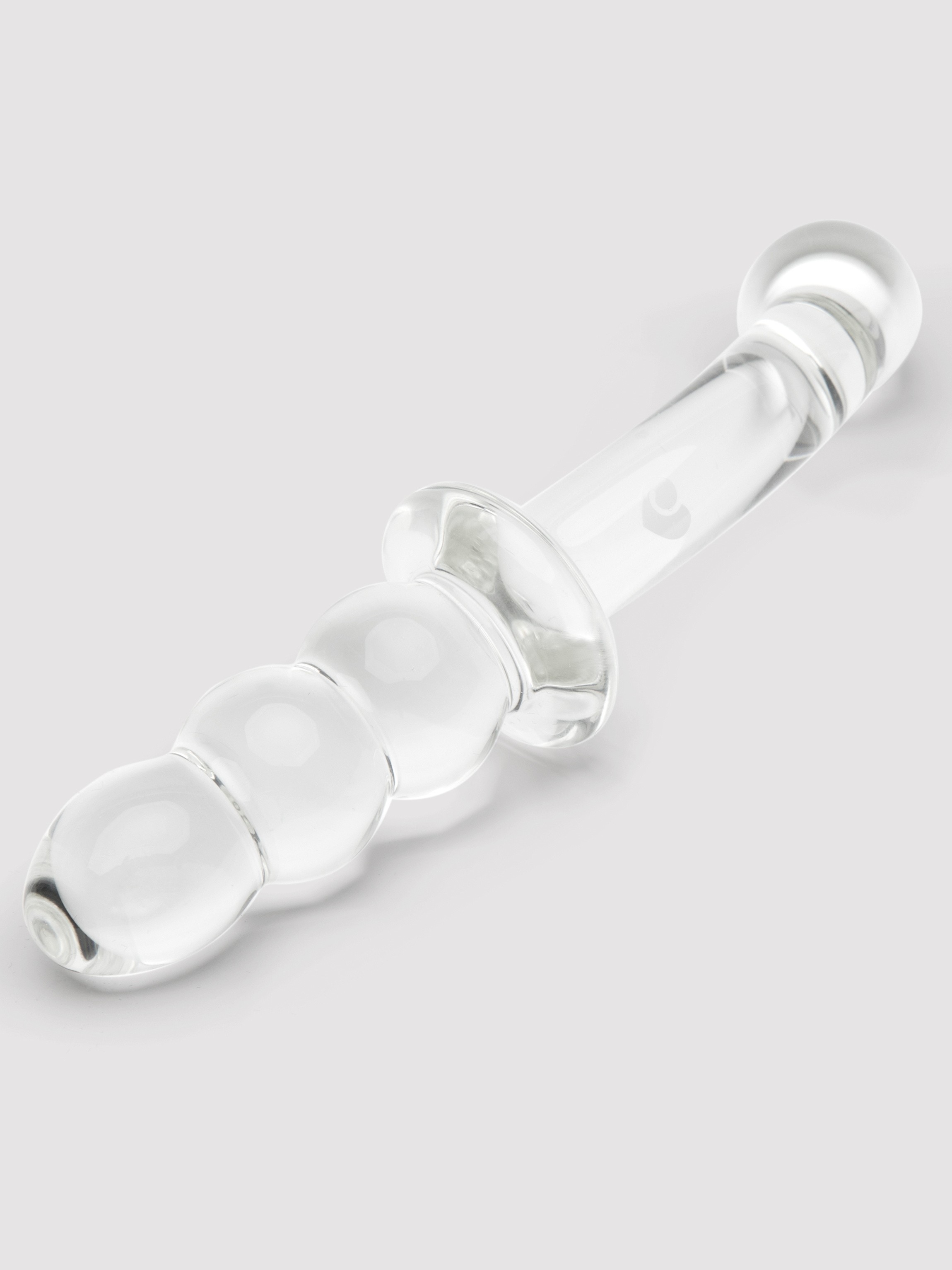 Lovehoney Ribbed G-Spot Sensual Glass Dildo, Clear, hi-res