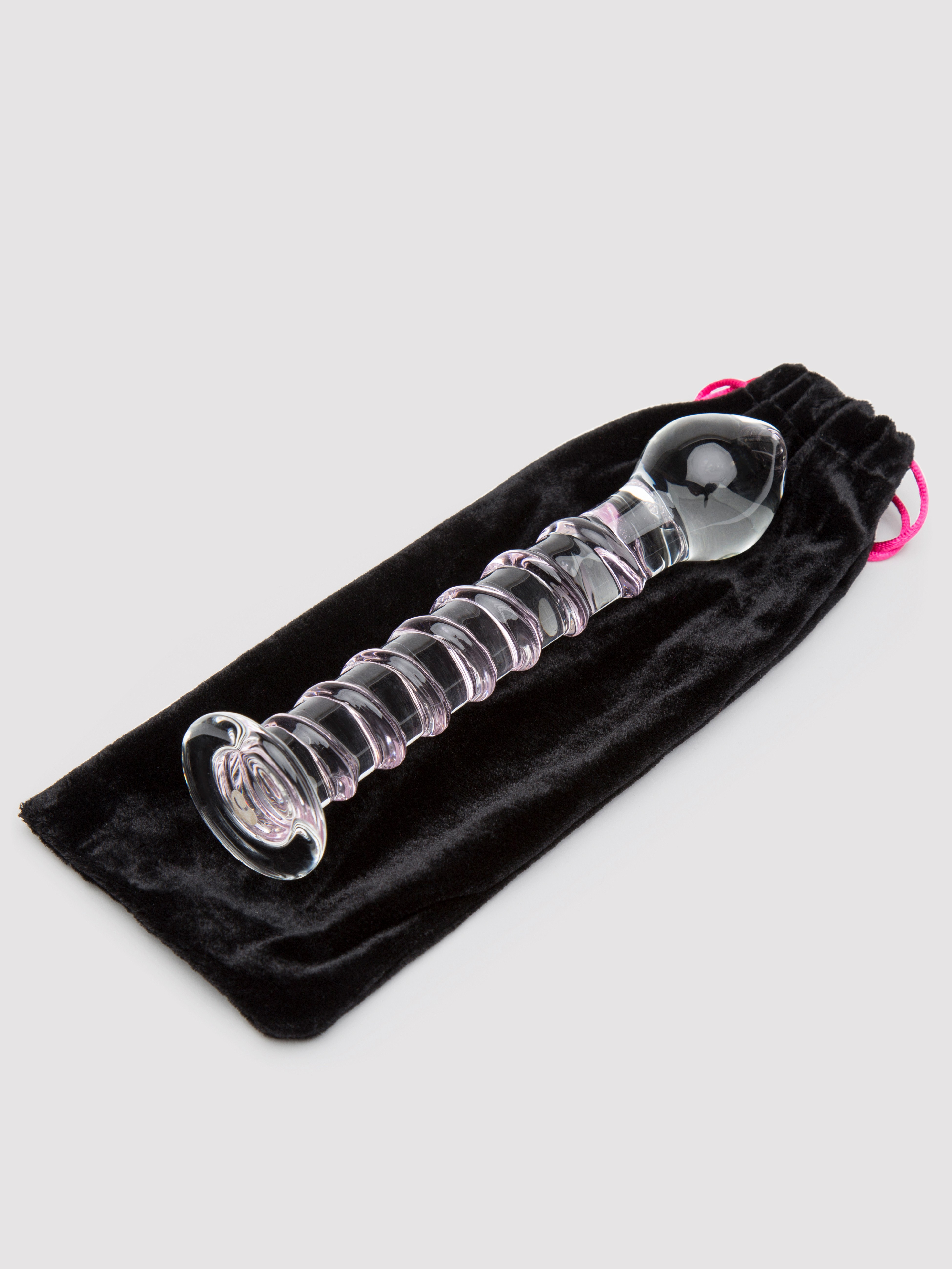Lovehoney Spiral G-Spot Sensual Glass Dildo, Clear, hi-res