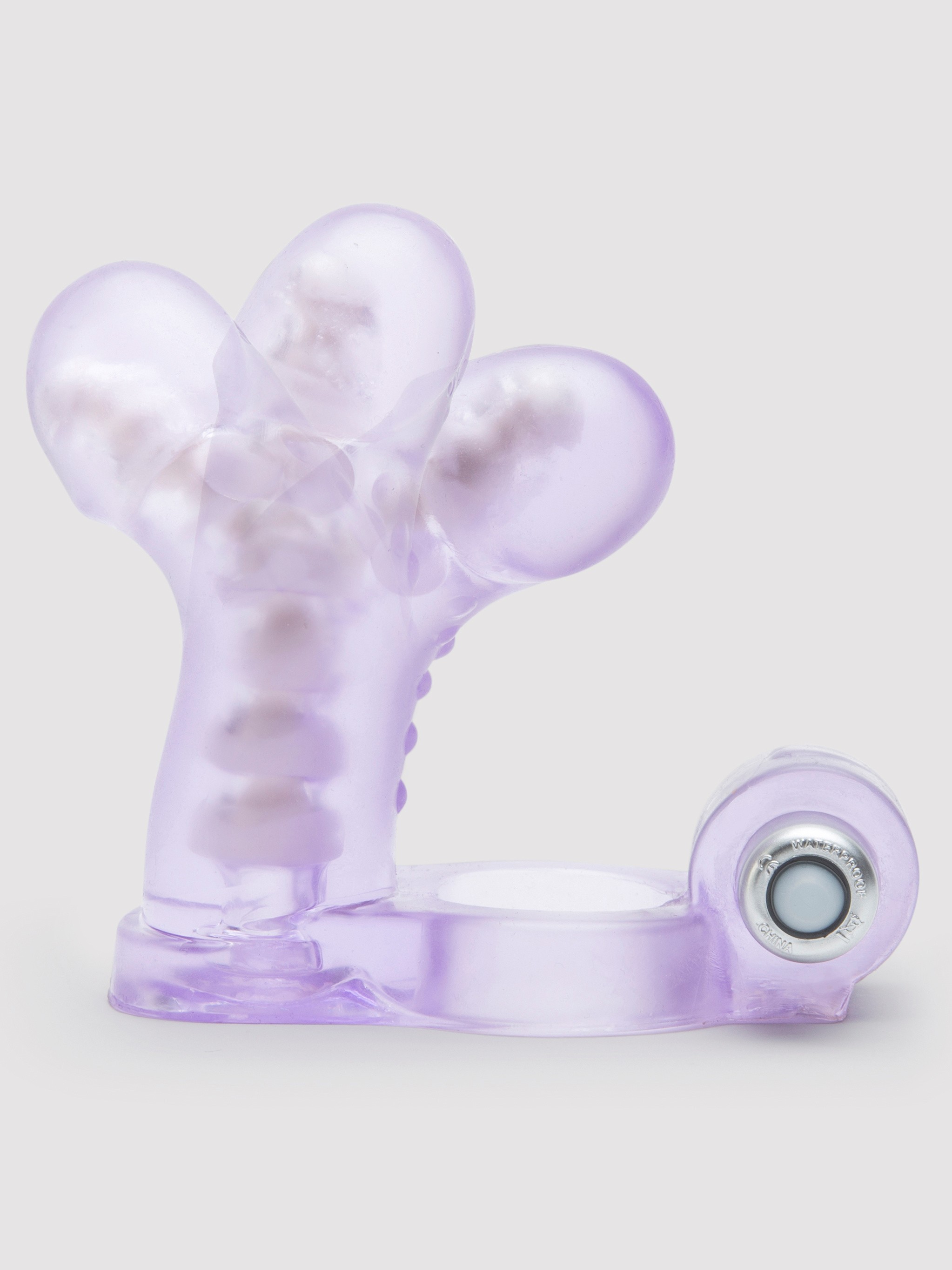 Double Diver Vibrating Double Penetration Cock Ring, Purple, hi-res
