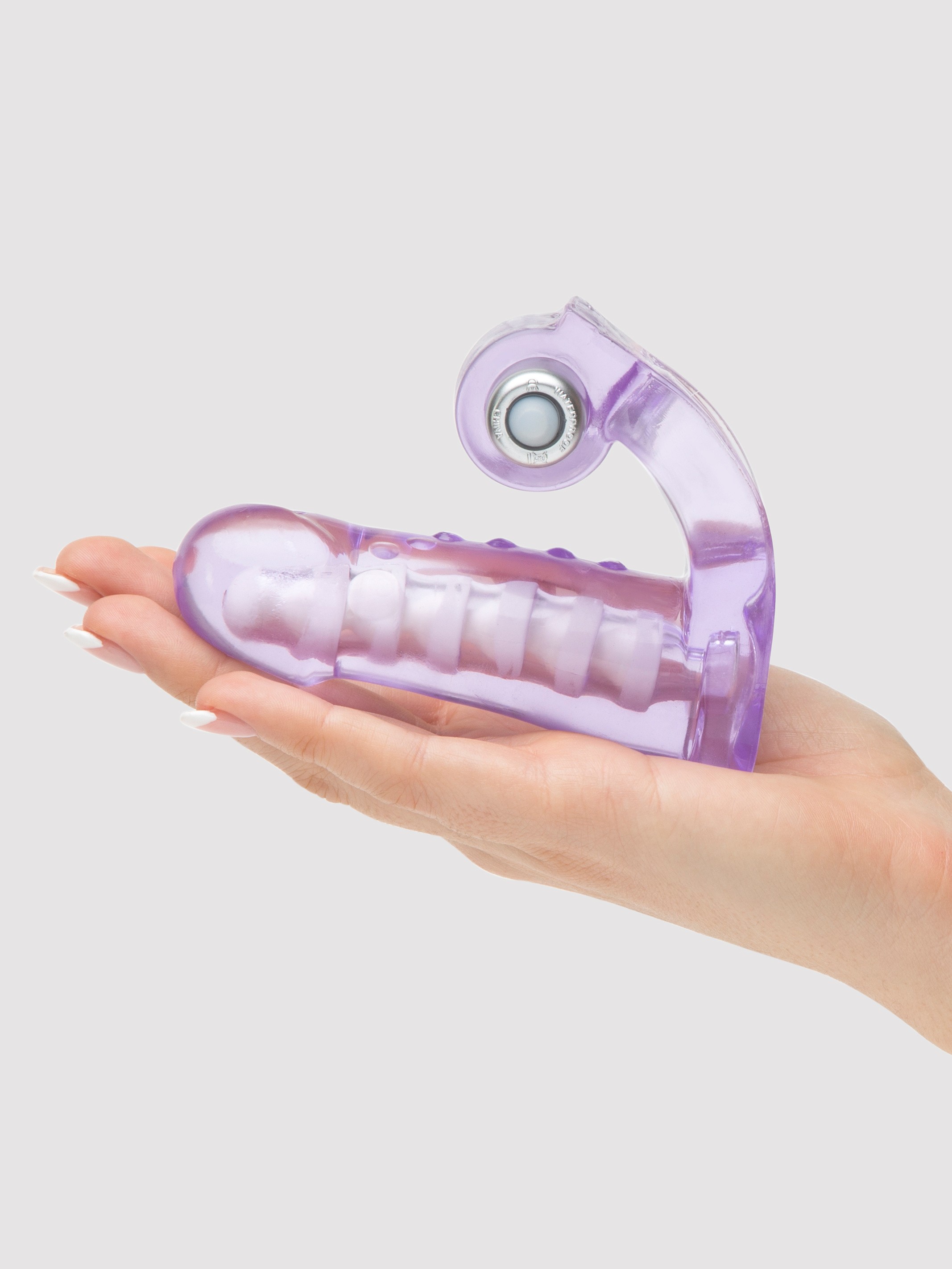 Double Diver Vibrating Double Penetration Cock Ring, Purple, hi-res