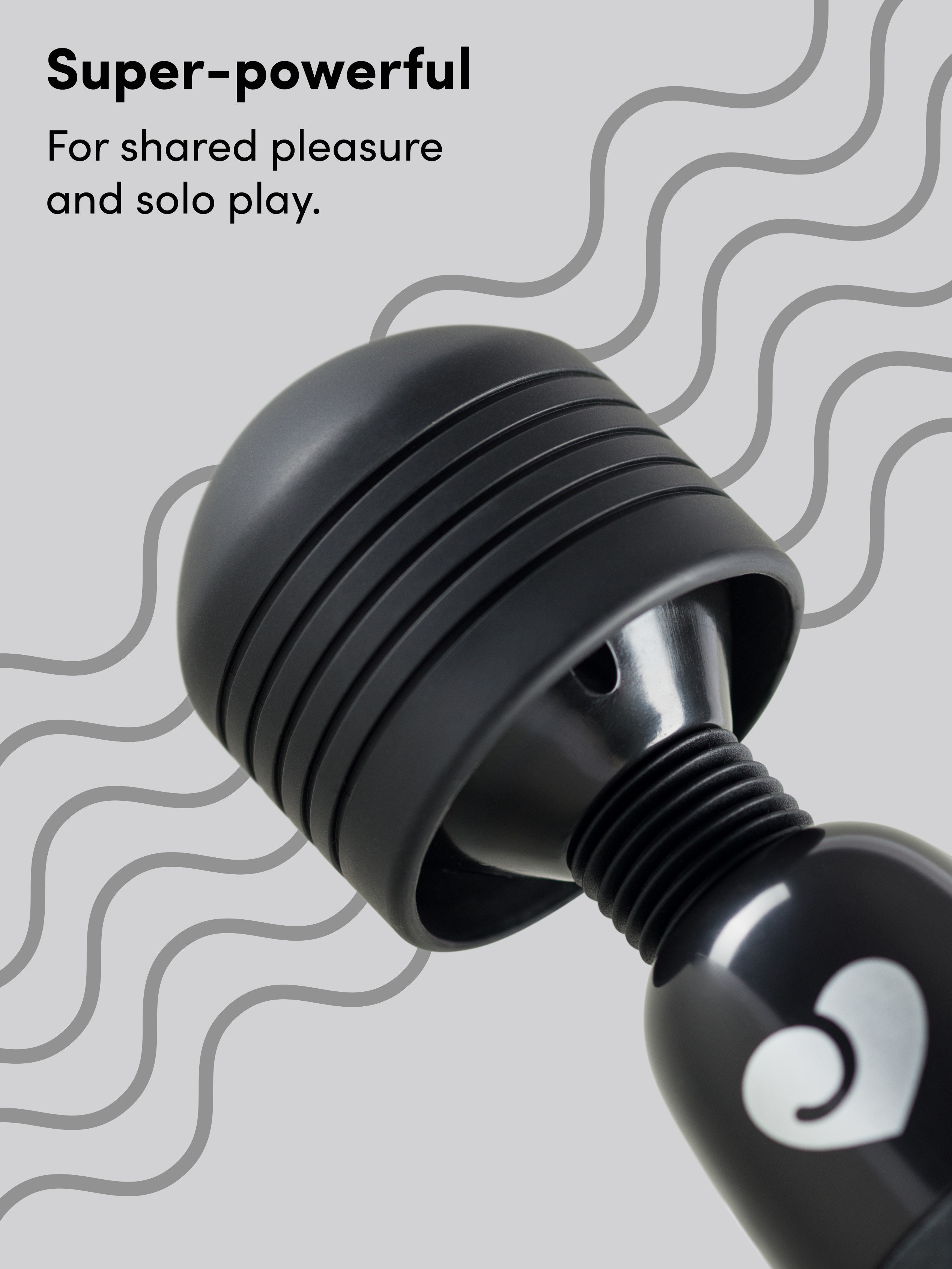 Lovehoney Extra Powerful Multispeed Mains Powered Magic Wand Vibrator, Black, hi-res