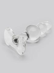 Icicles No 47 Beaded Glass Butt Plug with T-Bar Base, Clear, hi-res