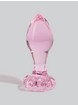 Icicles No 48 Medium Glass Flower Butt Plug 3 Inch, Pink, hi-res
