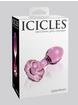 Icicles No 48 Medium Glass Flower Butt Plug 3 Inch, Pink, hi-res