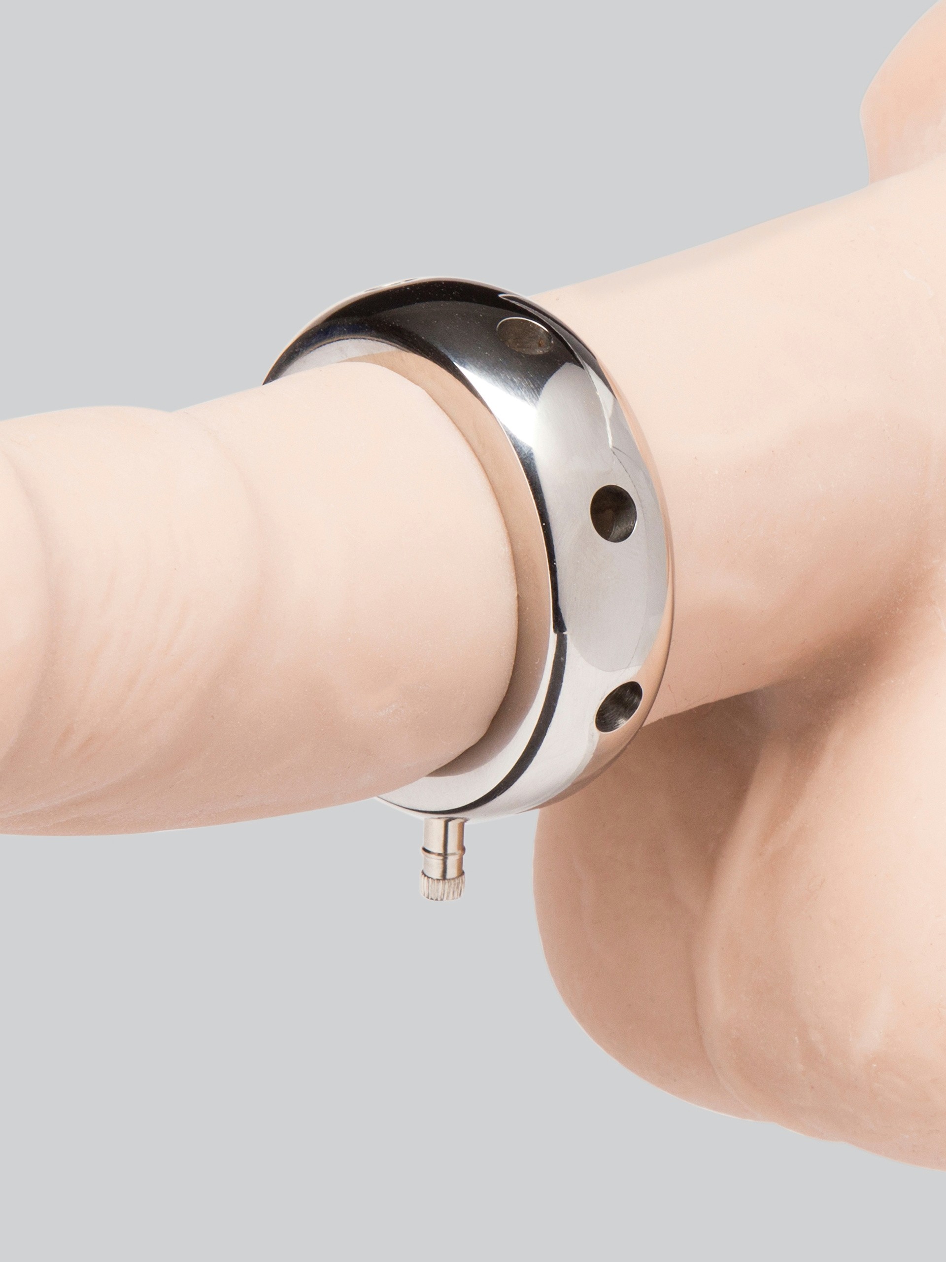 ElectraStim Uni-Polar Electrosex 1.4 Inch Prestige Cock Ring, Silver, hi-res