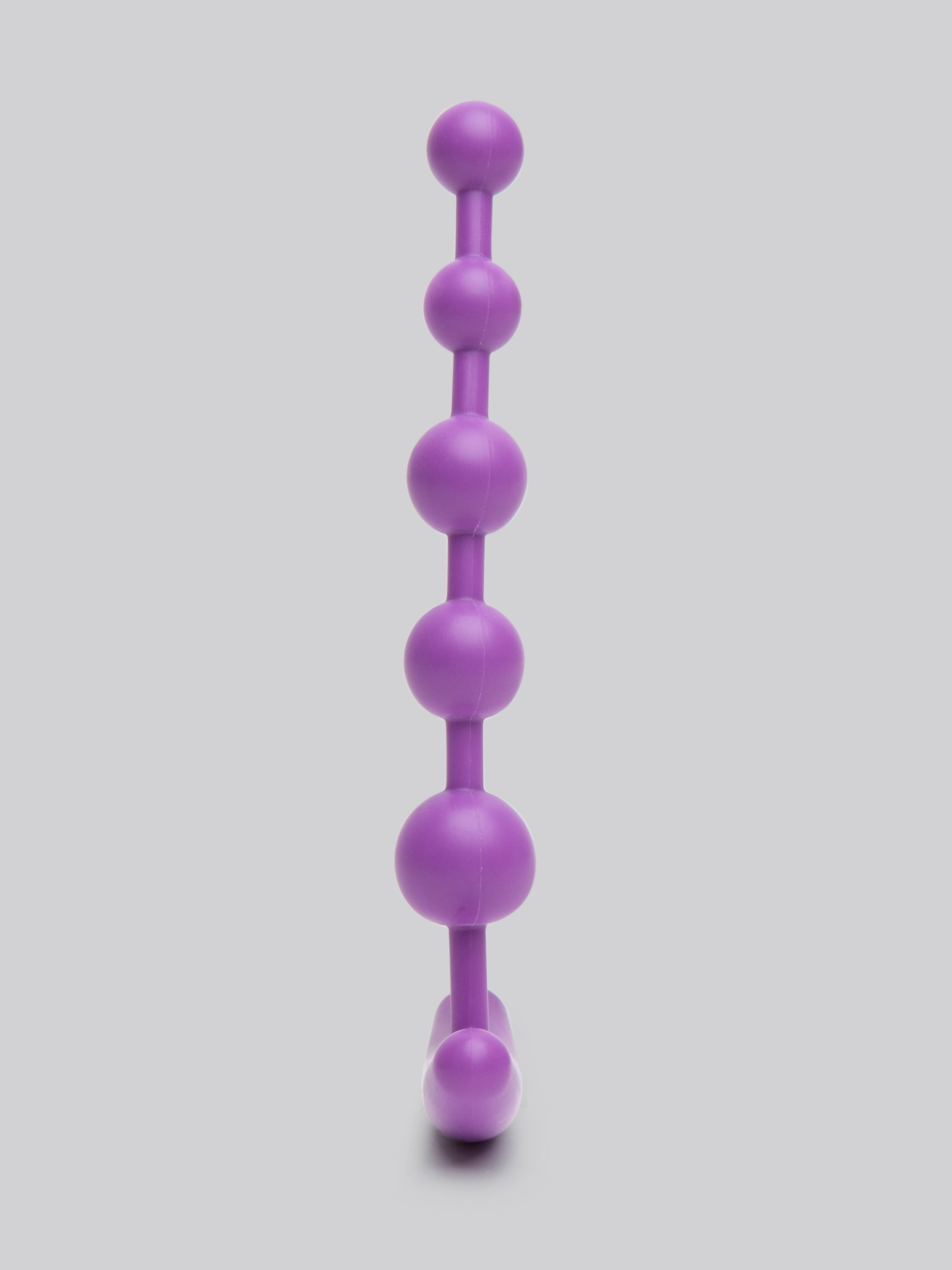 Pure Anal Beads with T-Bar Handle 6.5 Inch, Purple, hi-res