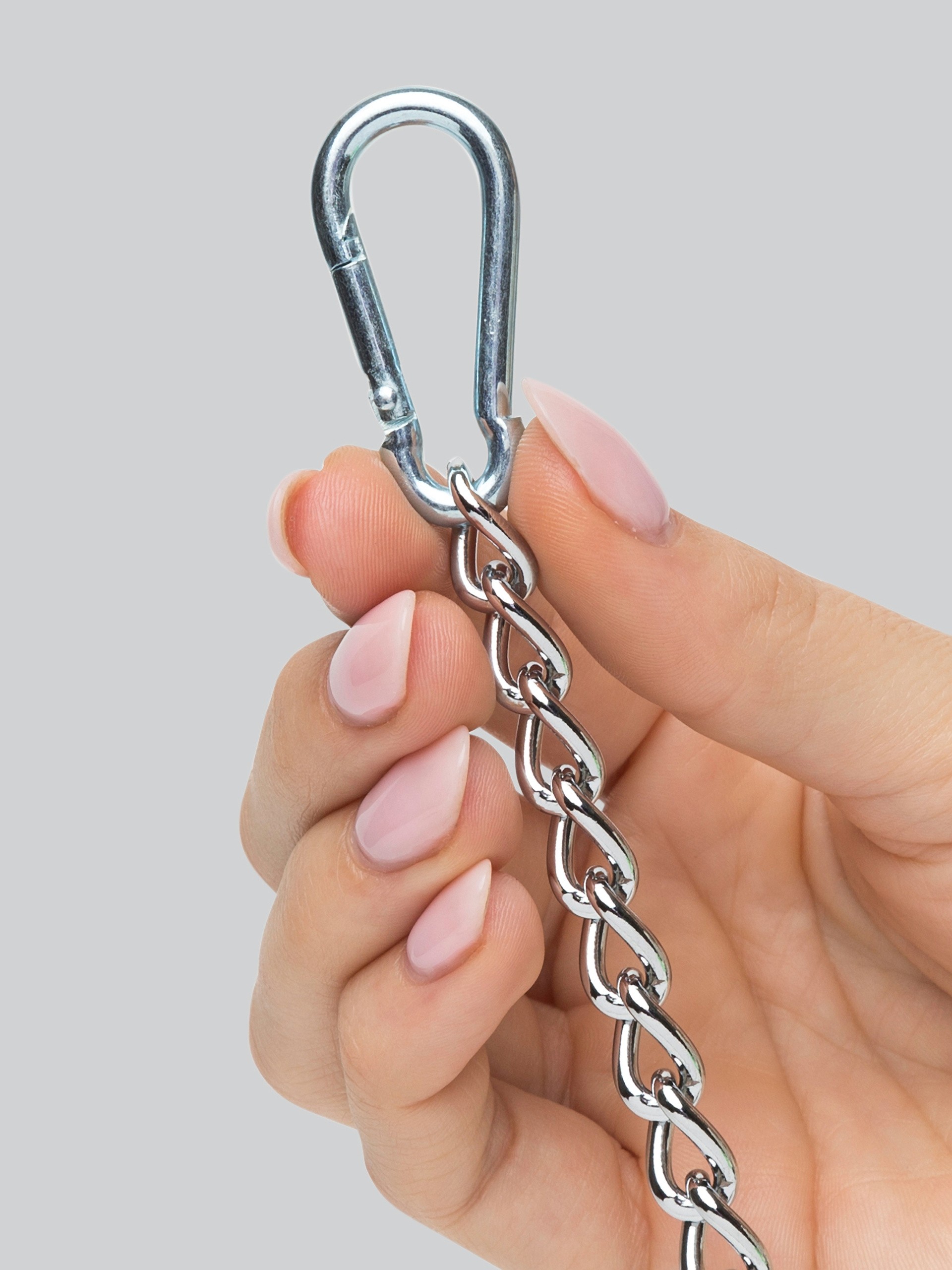 Metal Chain Harness with Nipple and Labia Clamps, Silver, hi-res