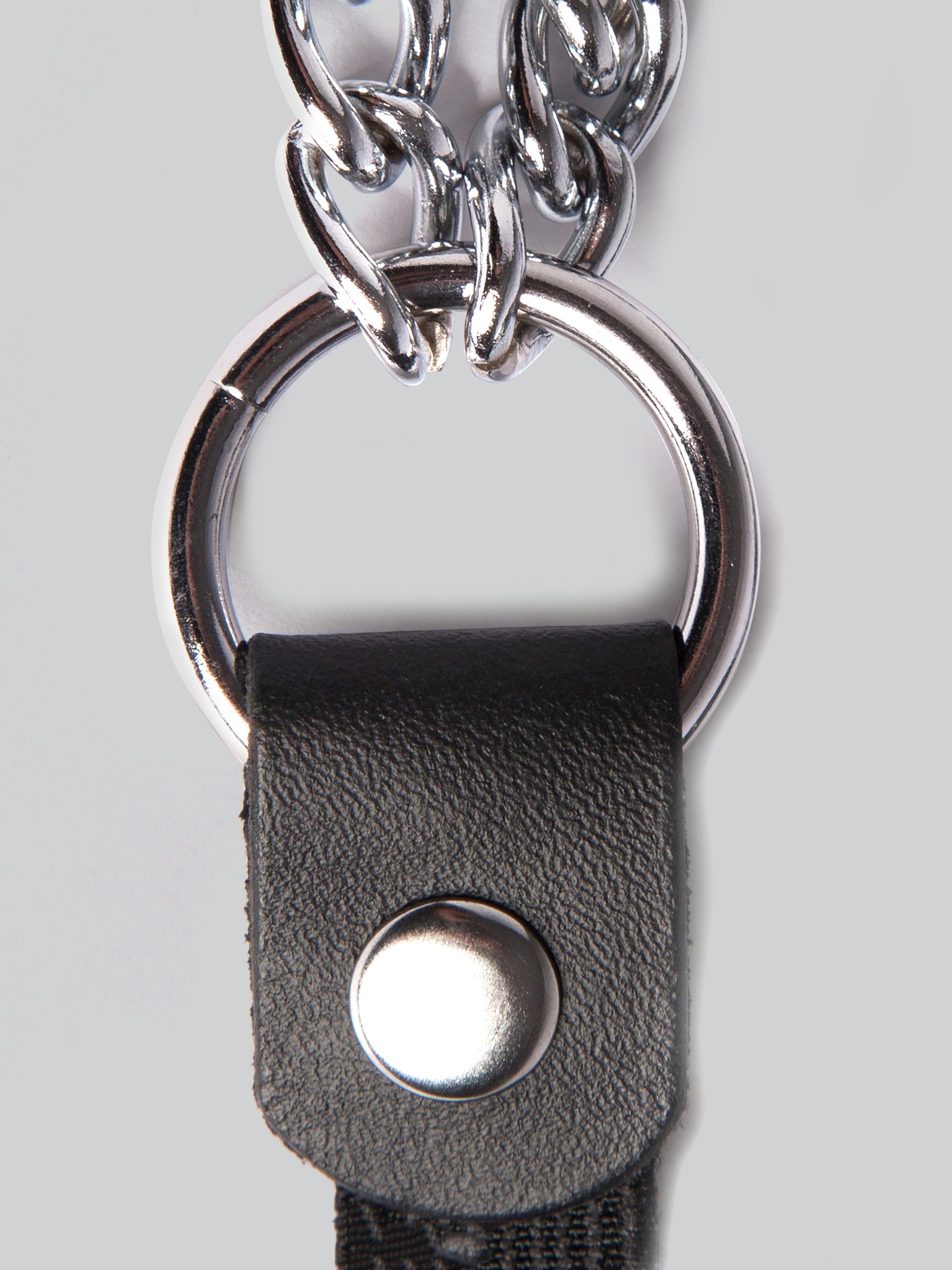 Female Chain G-String with Elasticated Straps, Black, hi-res