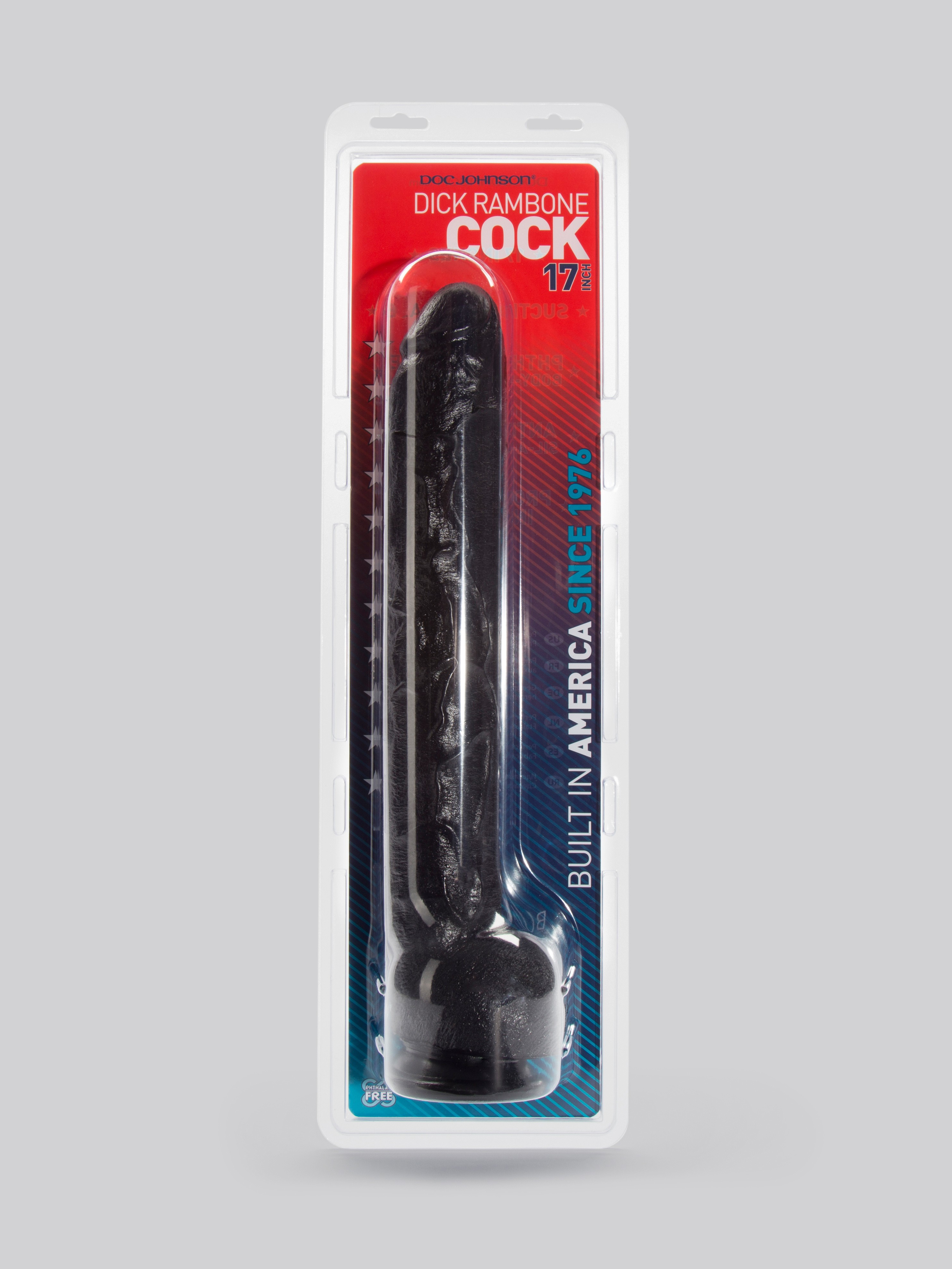 Doc Johnson Dick Rambone Black Cock 13.5 Inch, Black, hi-res