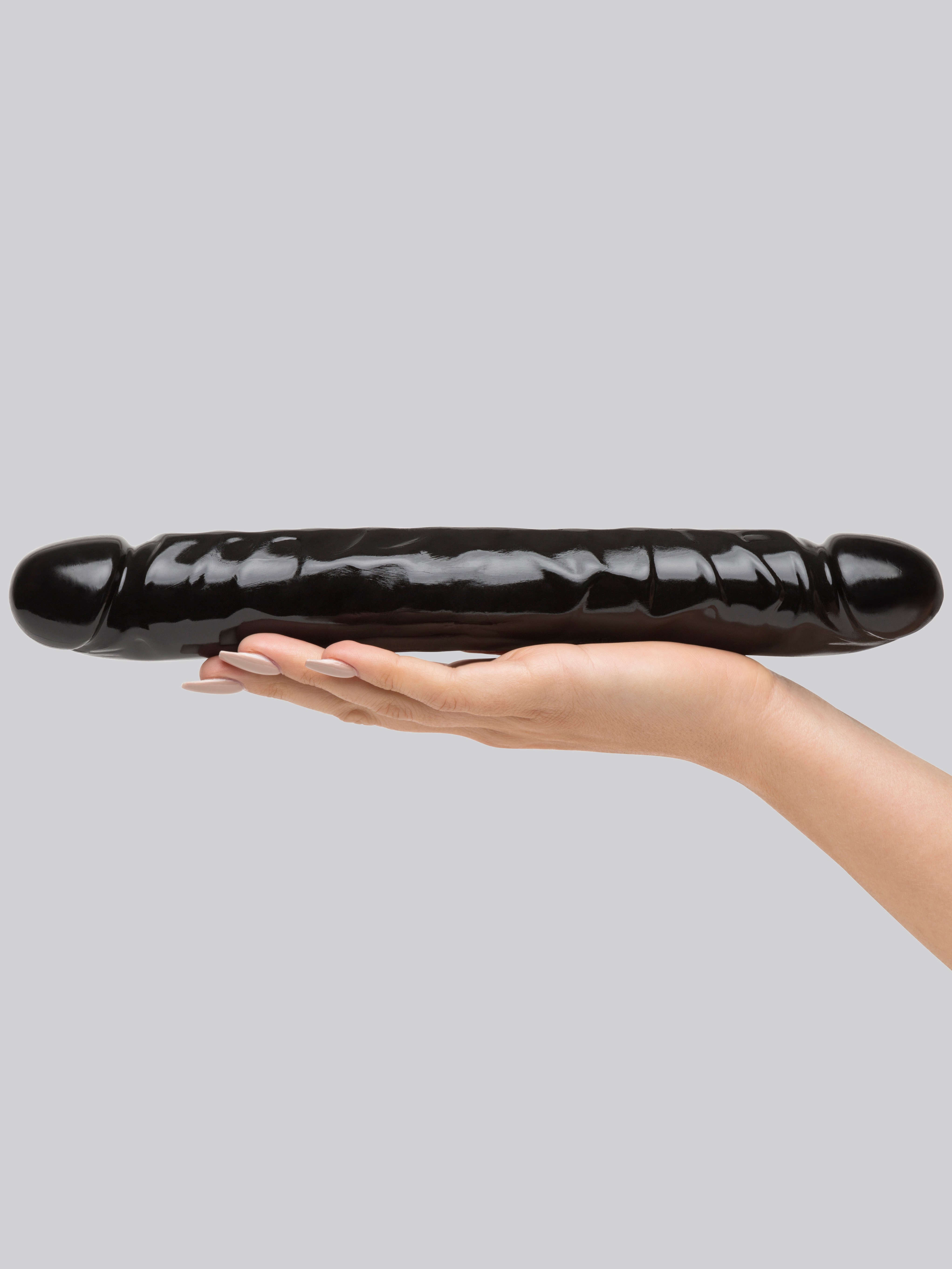 Doc Johnson Classic Jr. Double-Ended Dildo 12 Inch, Black, hi-res