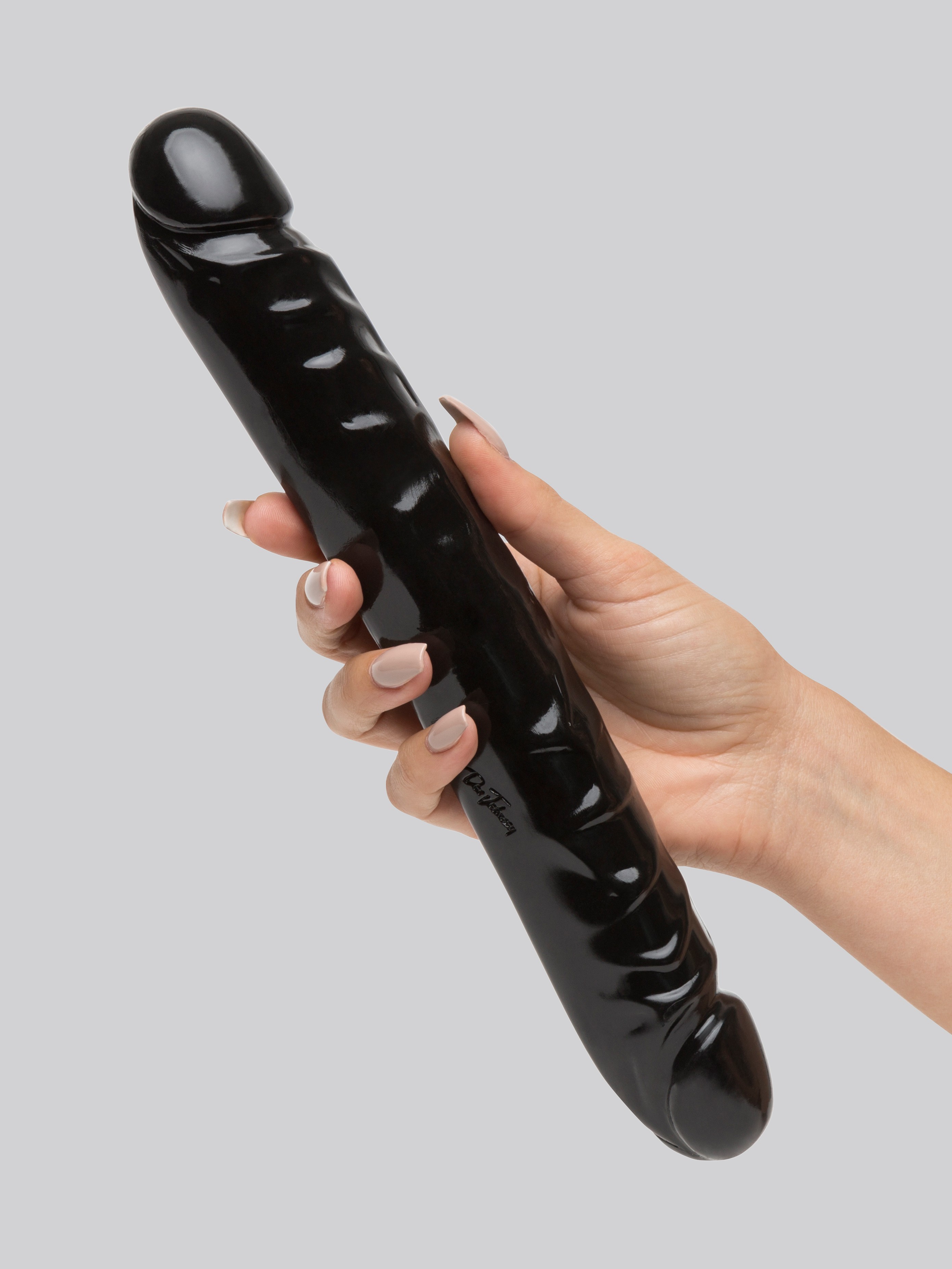 Doc Johnson Classic Jr. Double-Ended Dildo 12 Inch, Black, hi-res