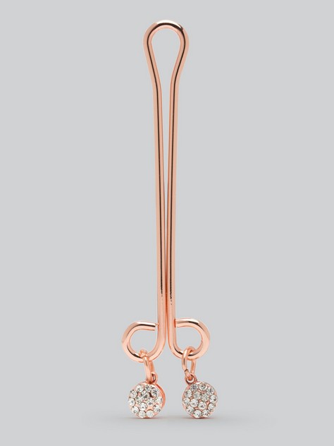 Entice Rose Gold Crystal Clitoral Pleasure Clip, Gold, hi-res