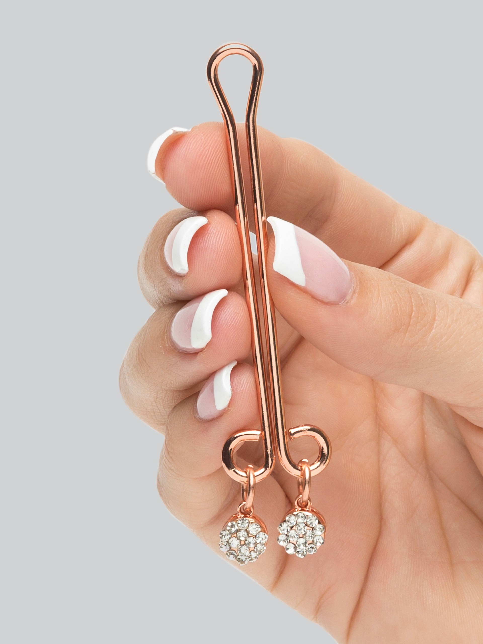 Entice Rose Gold Crystal Clitoral Pleasure Clip, Gold, hi-res