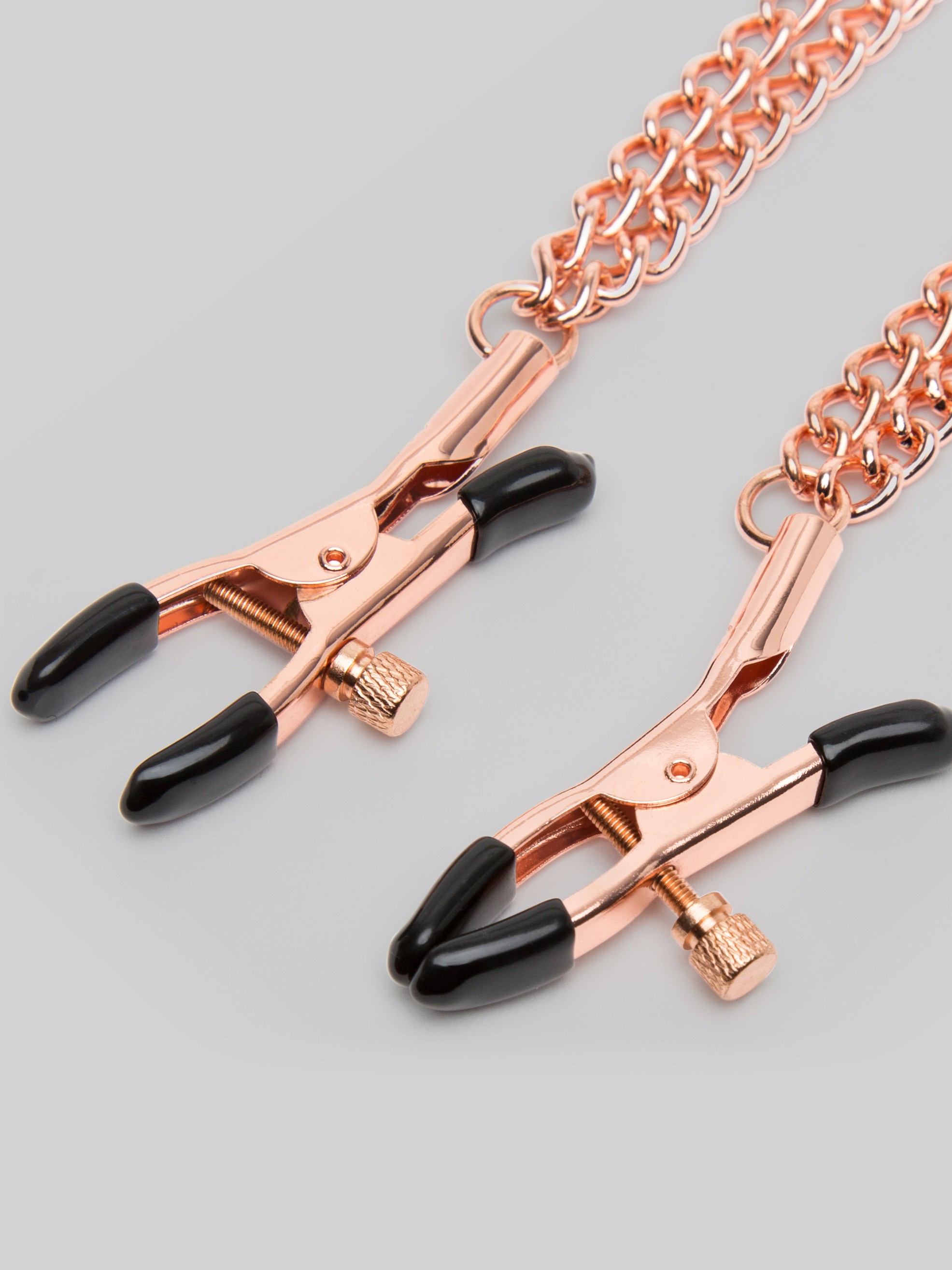 Entice Tiered Intimate Rose Gold Nipple Clamps, Gold, hi-res