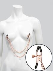 Entice Tiered Intimate Rose Gold Nipple Clamps, Gold, hi-res
