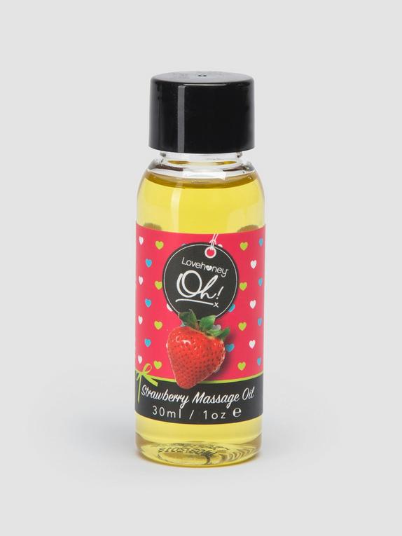 Lovehoney Oh! Essbares Massageöl mit Erdbeergeschmack 30 ml, , hi-res