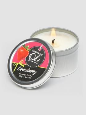Bougie de massage à lécher fraise 60 g, Lovehoney Oh!