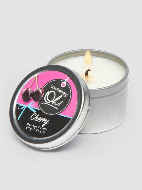 Lovehoney Oh! Cherry Massage Candle 60g, , hi-res