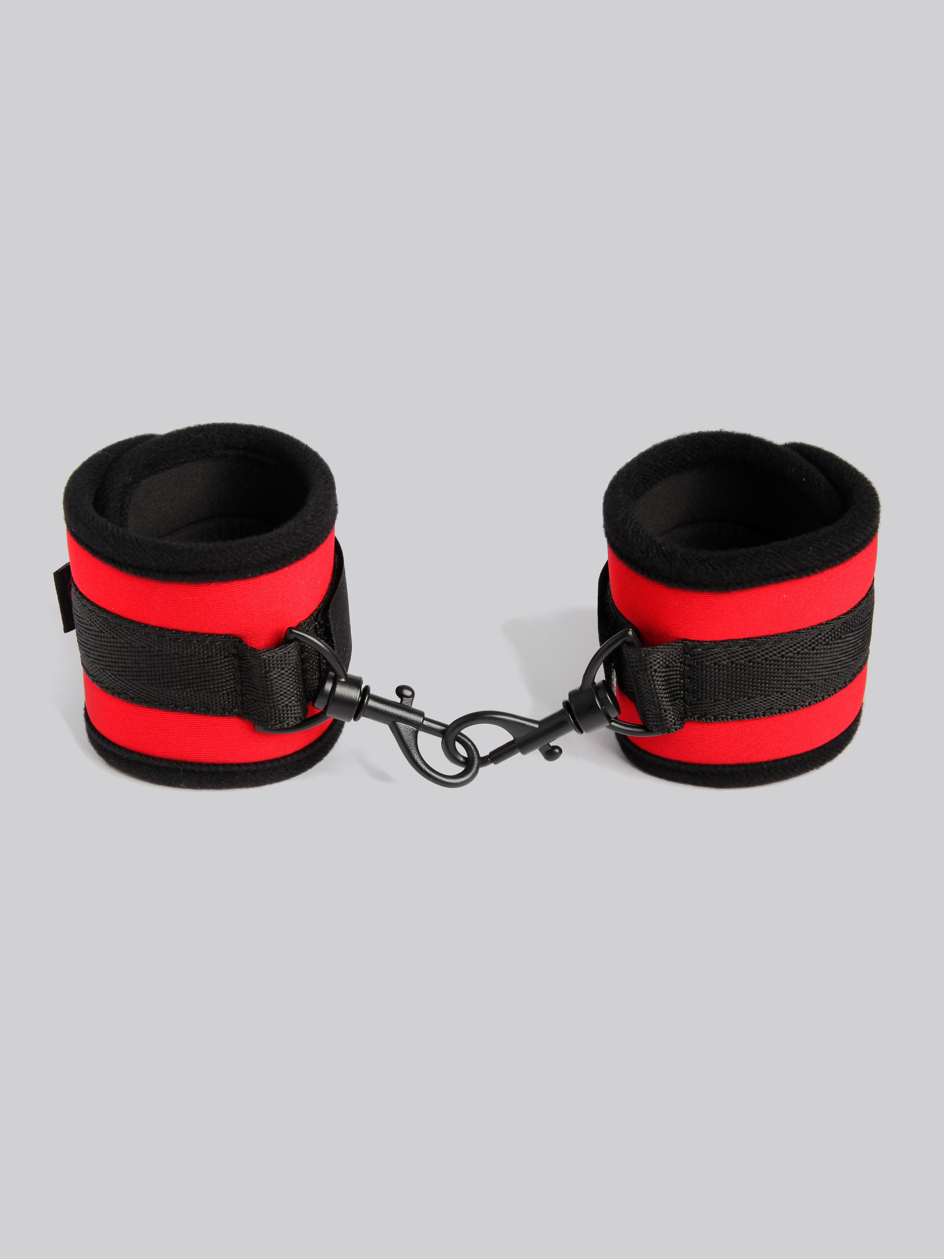 Bondage Boutique Soft Handcuffs, Red, hi-res