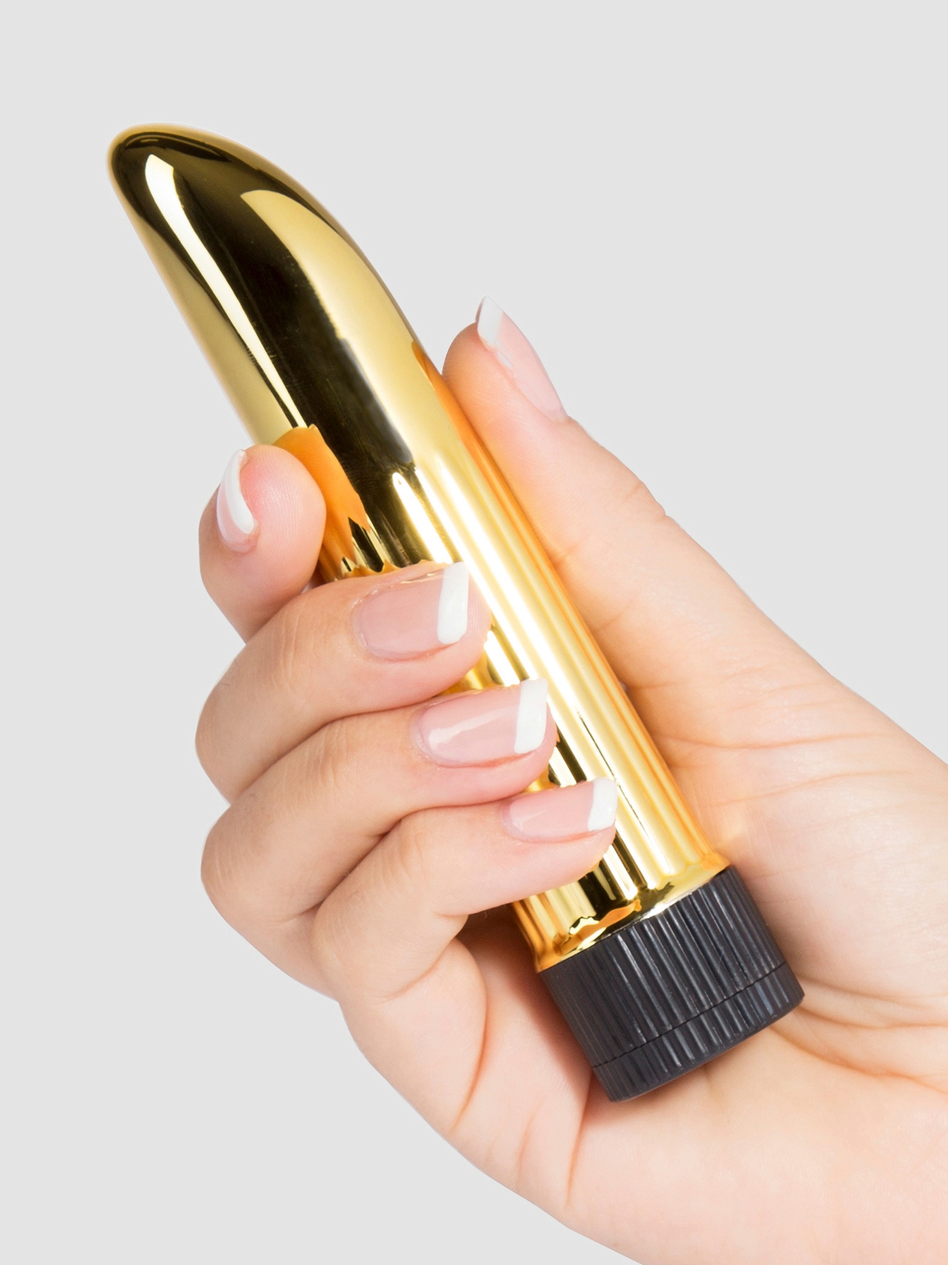 BASICS Powerful Mini Vibrator 5 Inch, Gold, hi-res