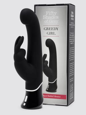 Fifty Shades of Grey Greedy Girl G-Spot Rabbit Vibrator, Black, hi-res
