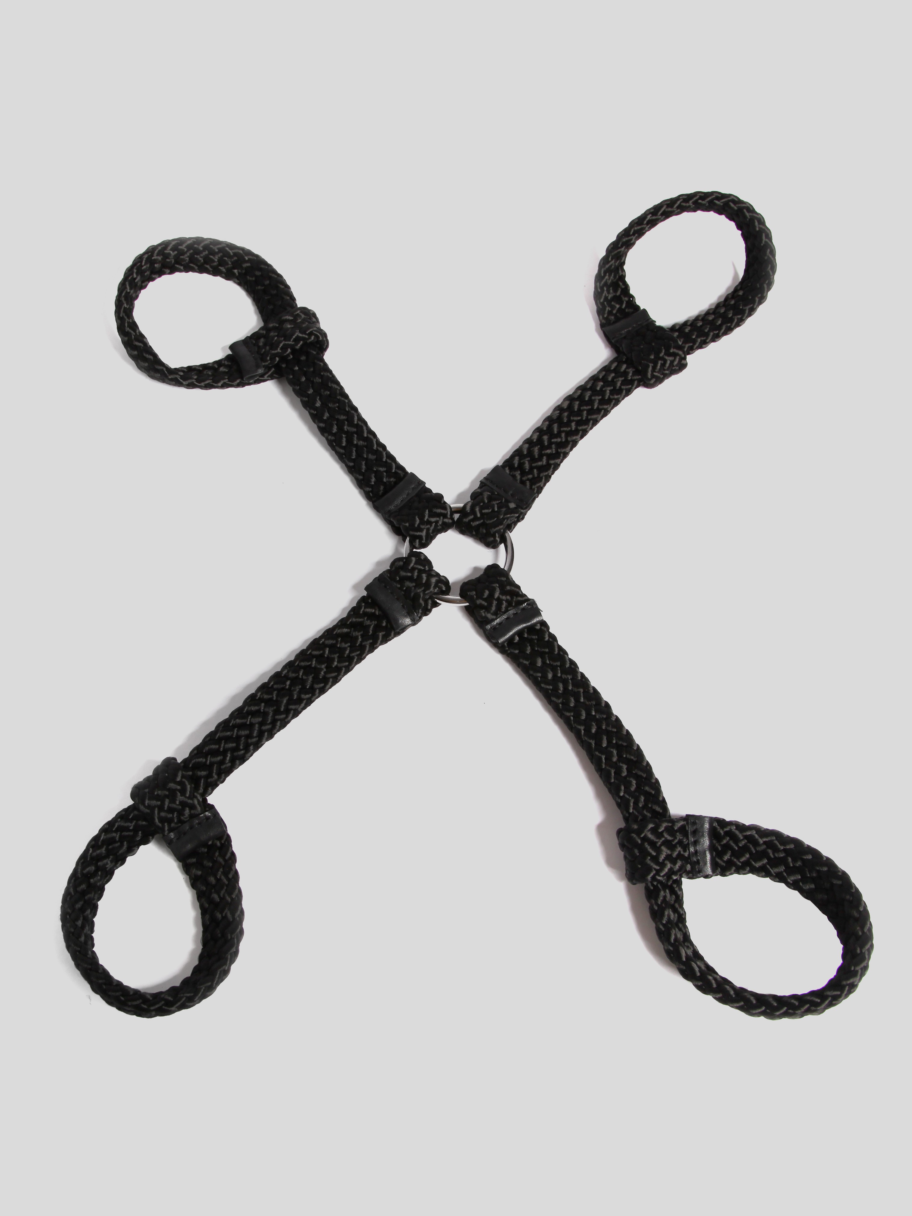 Bondage Boutique Soft Rope Hogtie, Black, hi-res